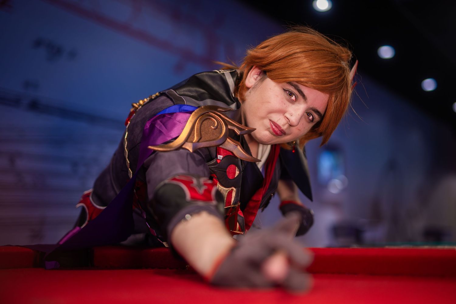 Kina-Photography - Round1 Arcade Michigan - Childe Genshin Impact Cosplay Pool Table