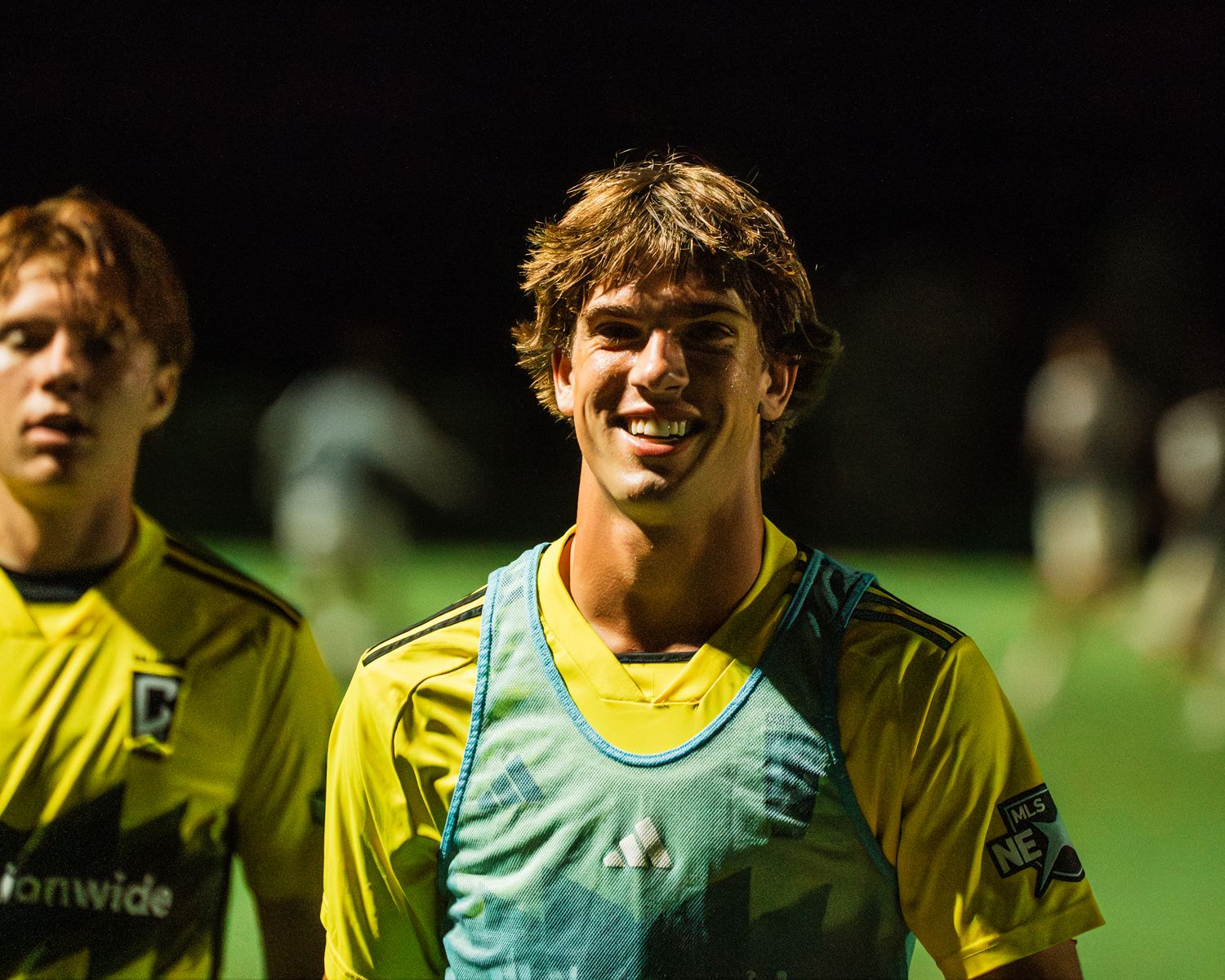 Candid photo of a soccer player