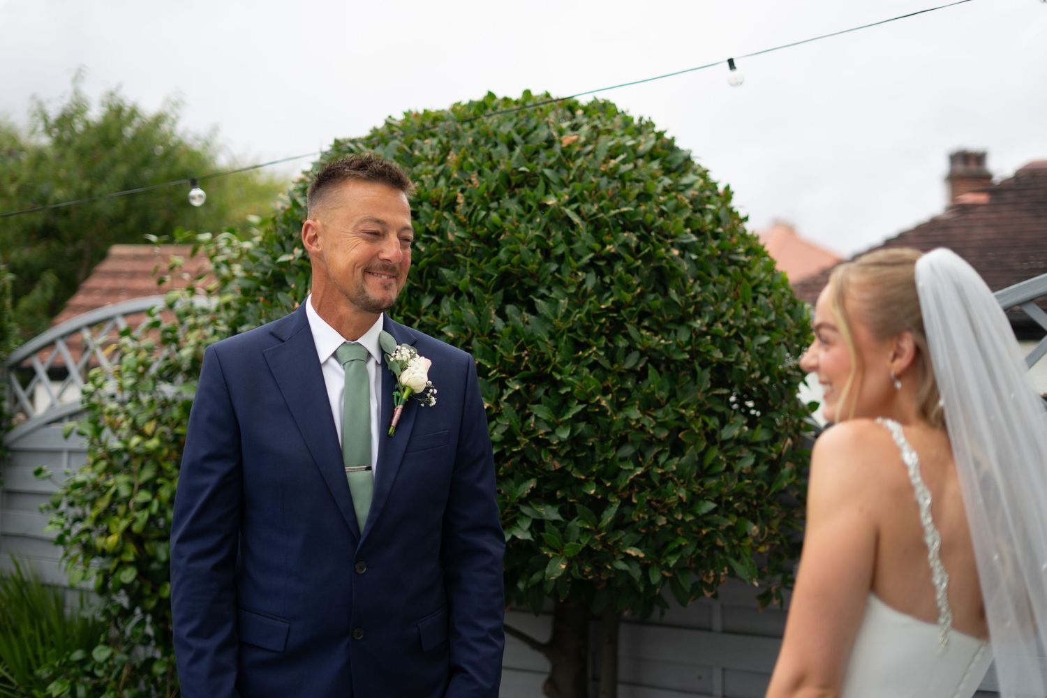 Waterfront southport Hotel wedding photographer. Southport wedding photographer. first look wedding photo