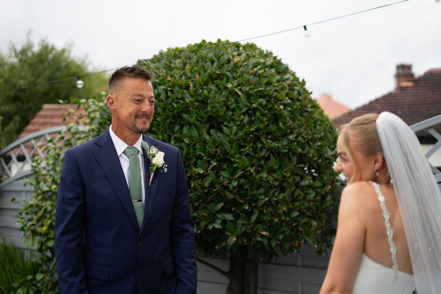 Waterfront southport Hotel wedding photographer. Southport wedding photographer. first look wedding photo