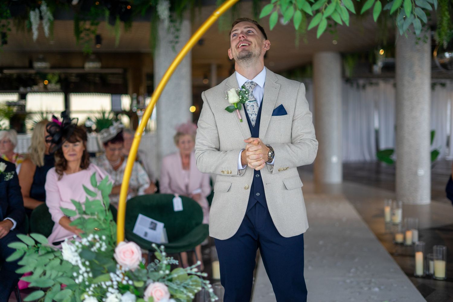 Waterfront southport Hotel wedding photographer. Southport wedding photographer. first look wedding photo