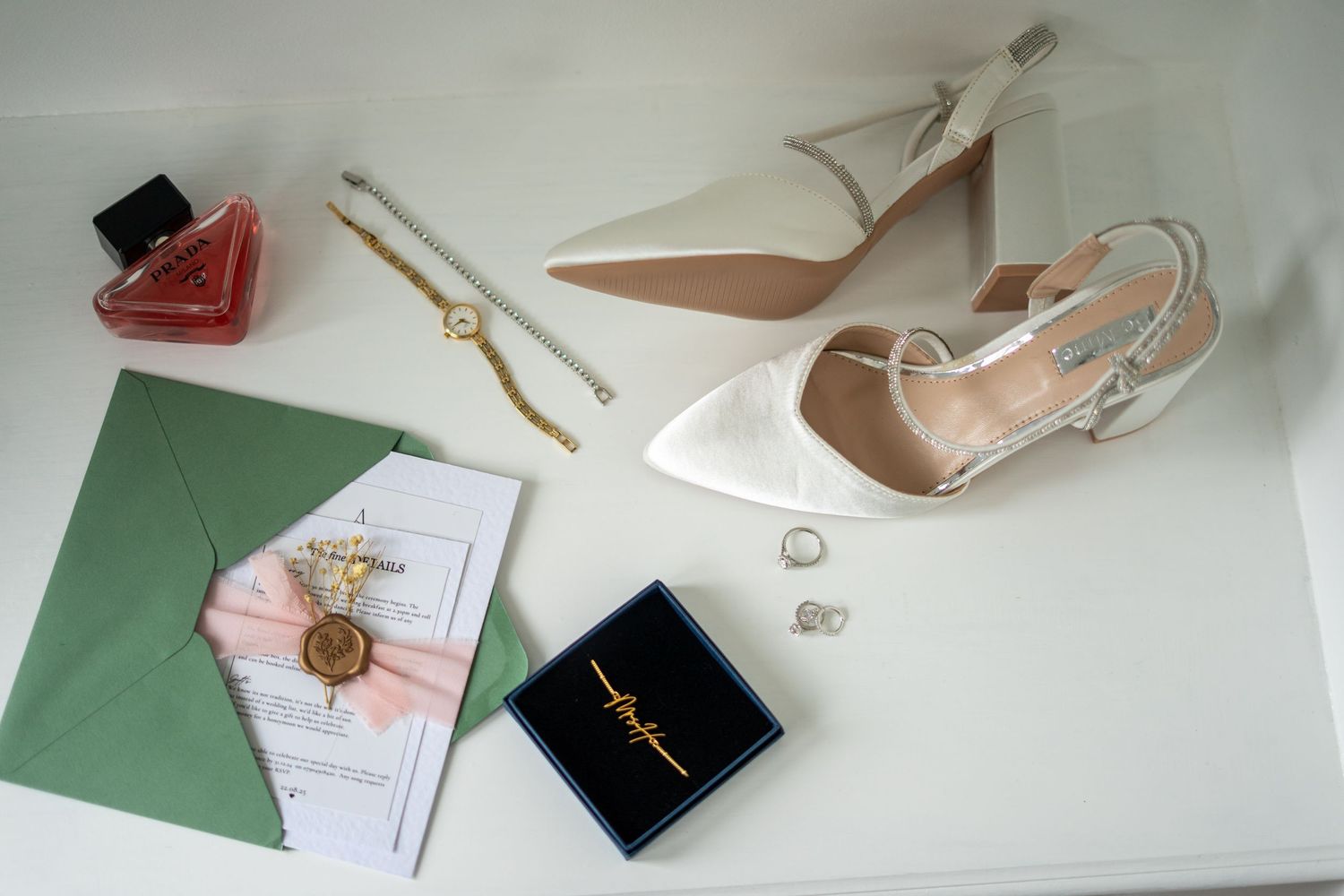 wedding flat lay. Southport wedding photographer