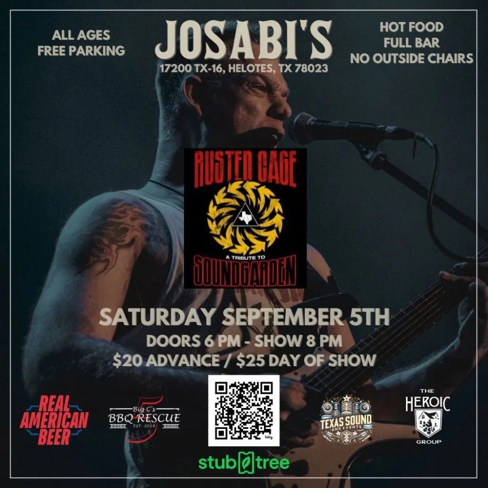 Rusted Gage Soundgarden tribute band performing live at Josabi's in Helotes TX on Saturday September 5.