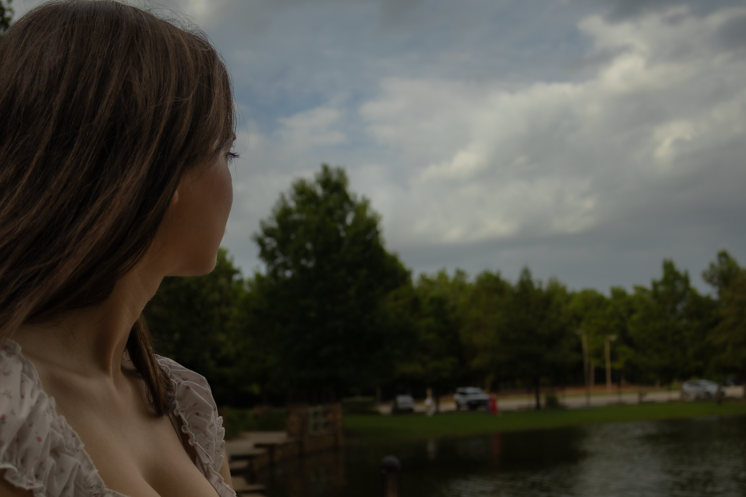 Girl staring into the distance