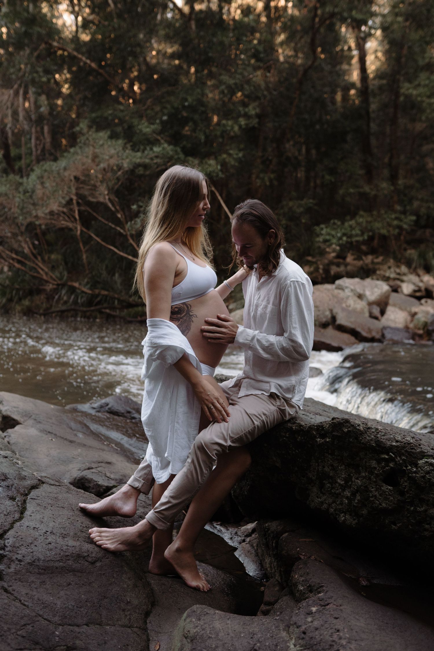 Maternity photography capturing connection and anticipation before baby arrives