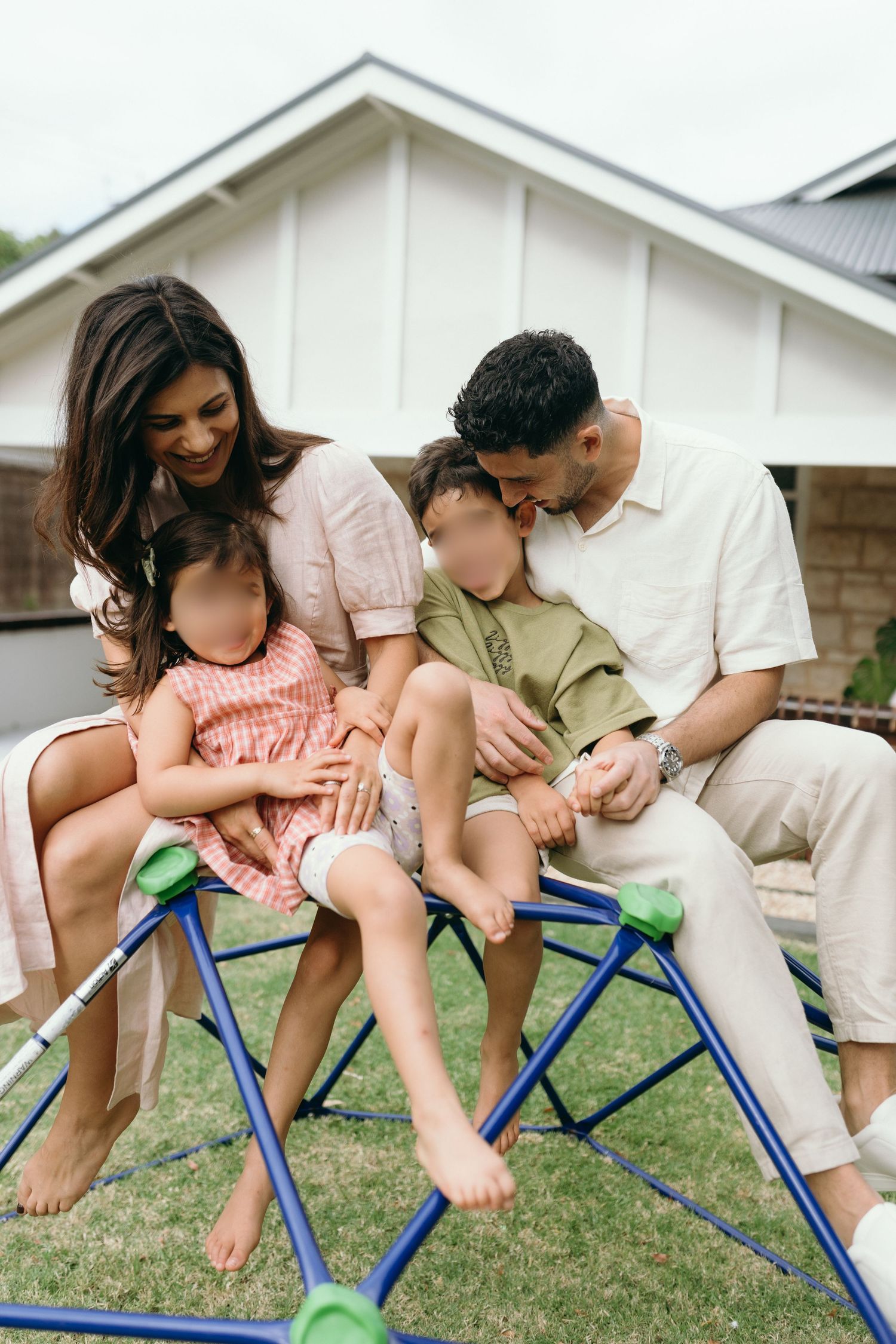 Relaxed documentary-style at home family photography capturing connection and joy