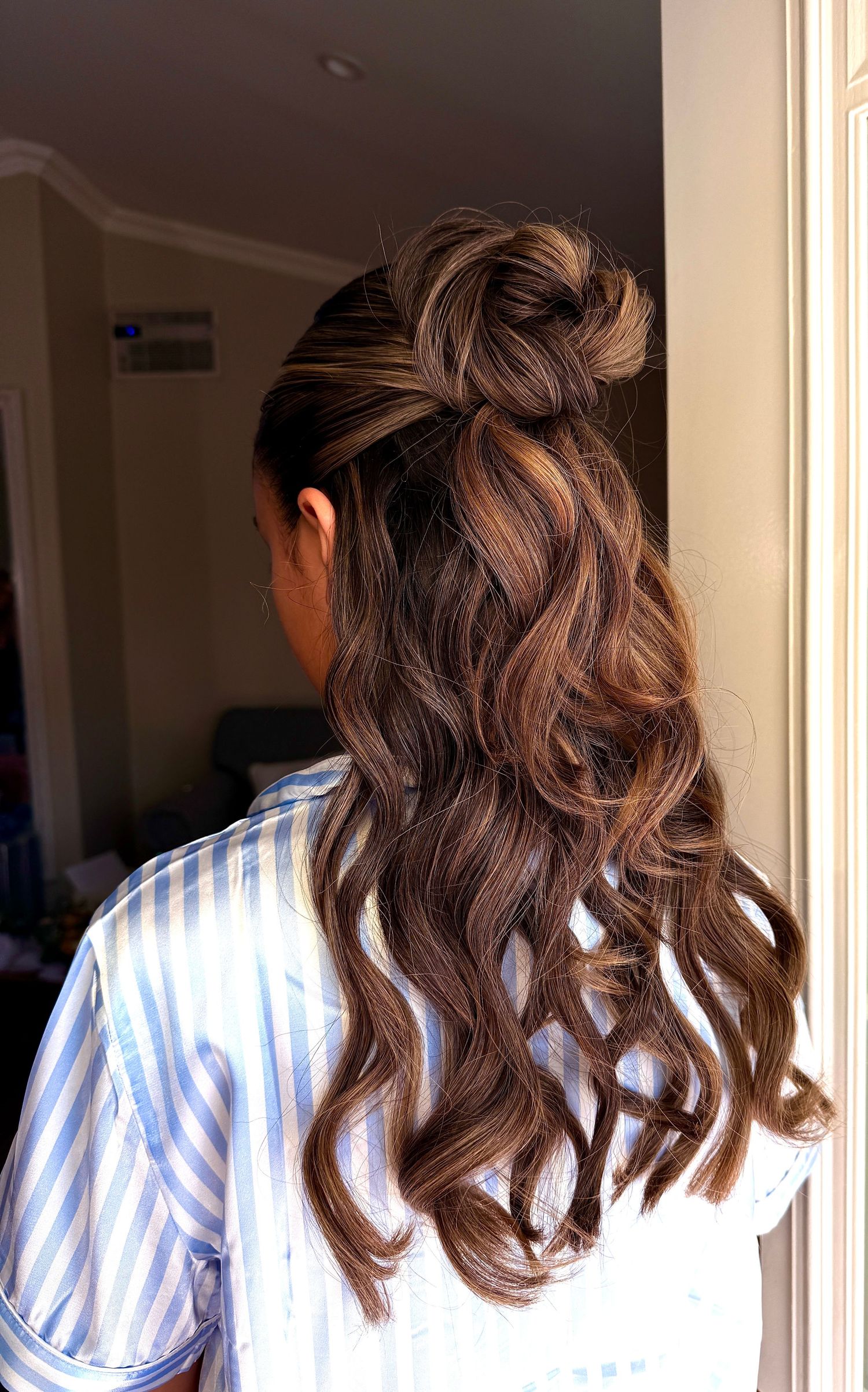 Half up bridal hairstyle