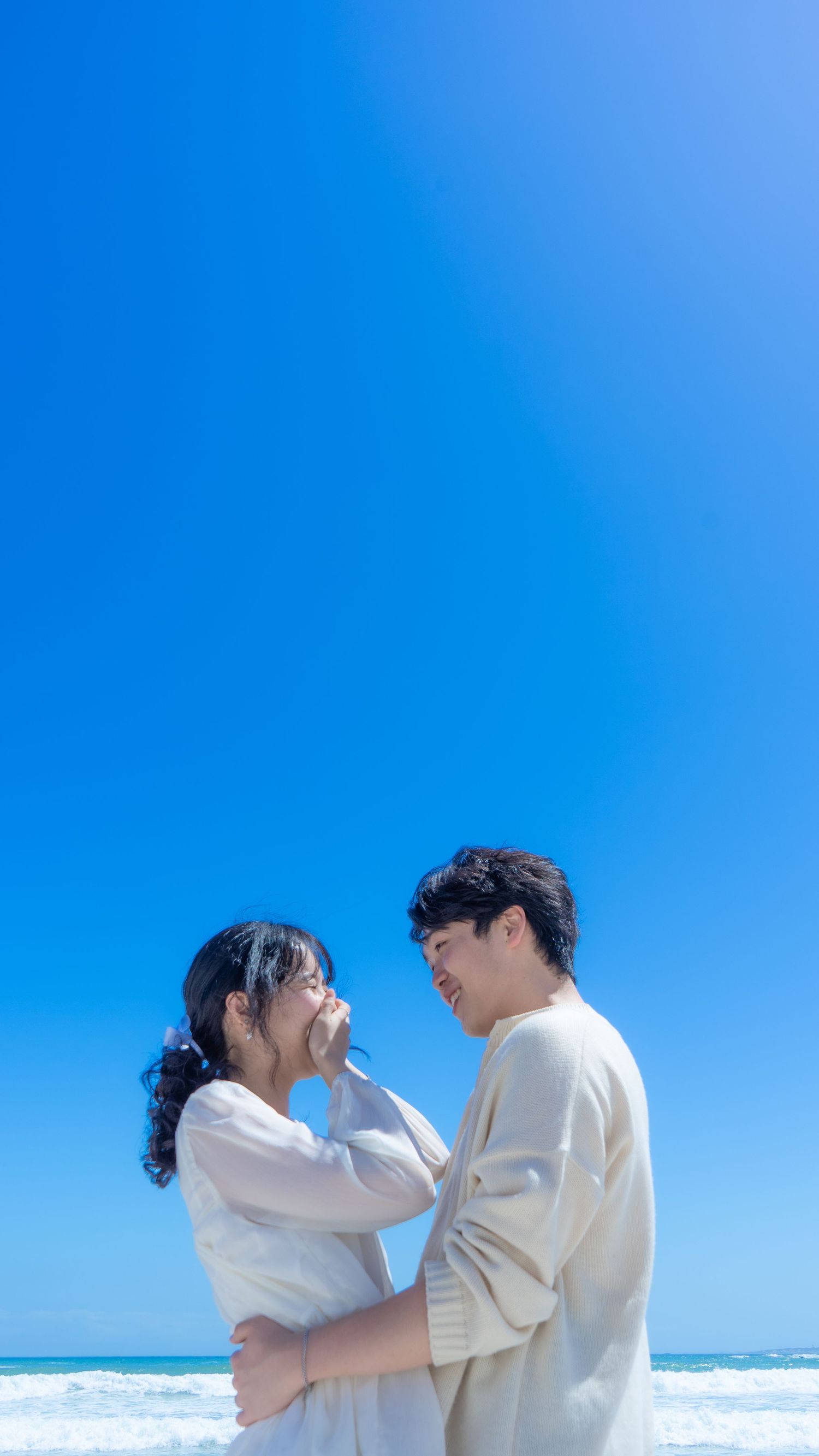 Cute couple at beach