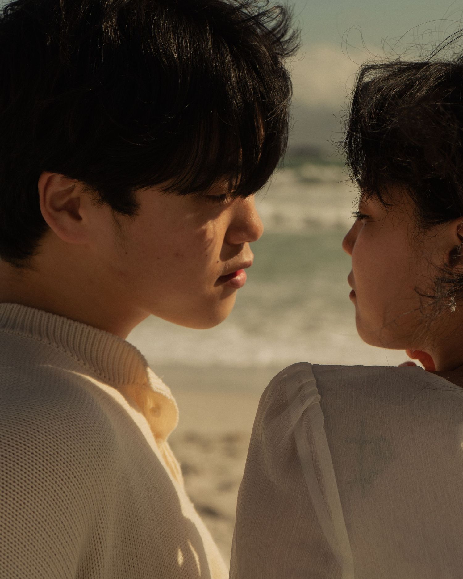 Cute couple at beach