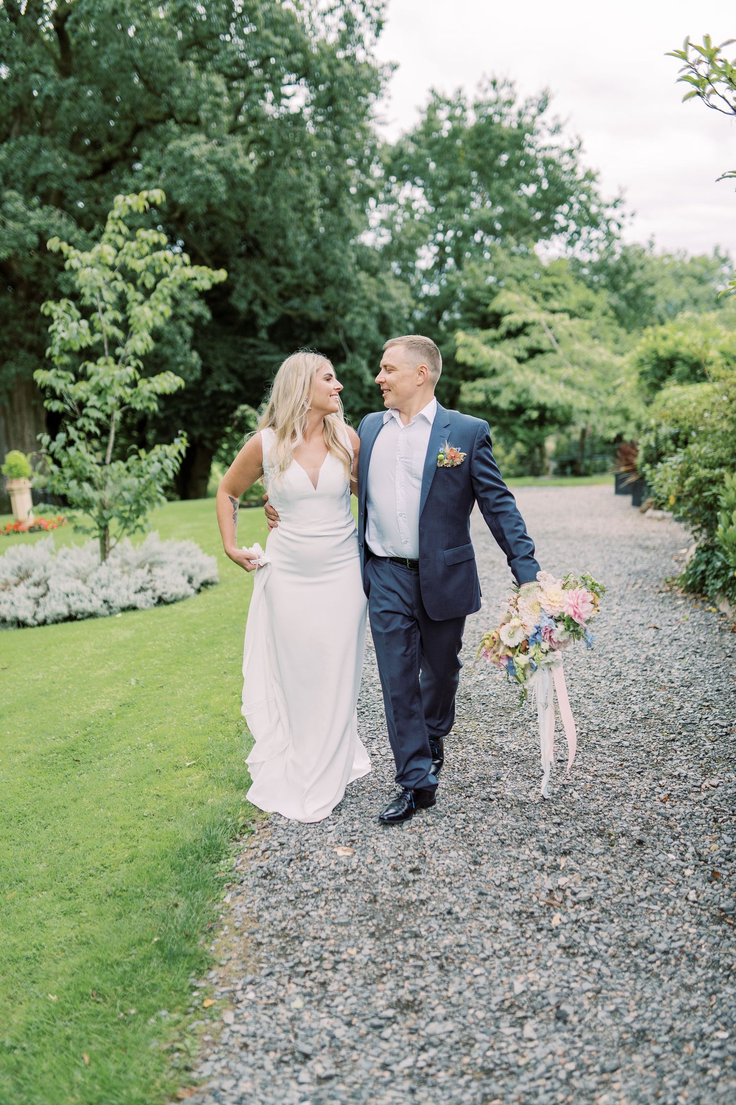 Corick House hotel and spa wedding photography Ieva Kaza bridal couples portraits