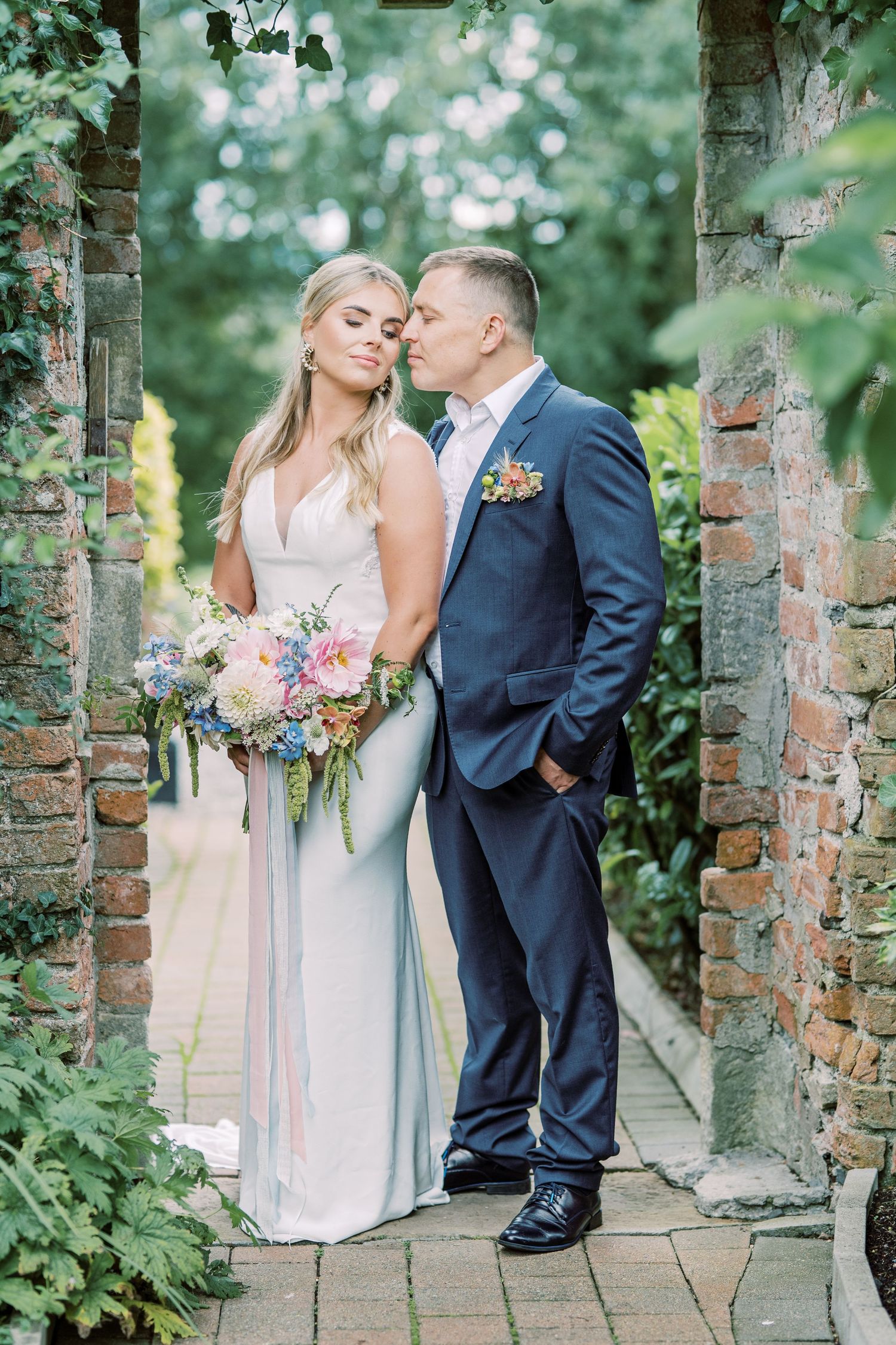 Corick House hotel and spa wedding photography Ieva Kaza bridal couples portraits