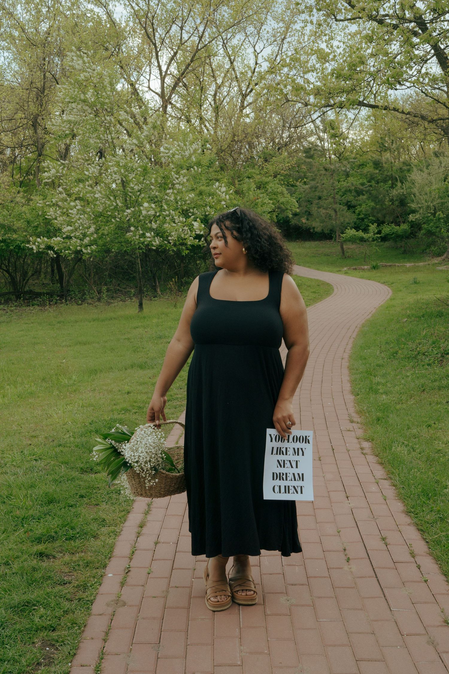 Woman in liberty state park, photographer branding photo