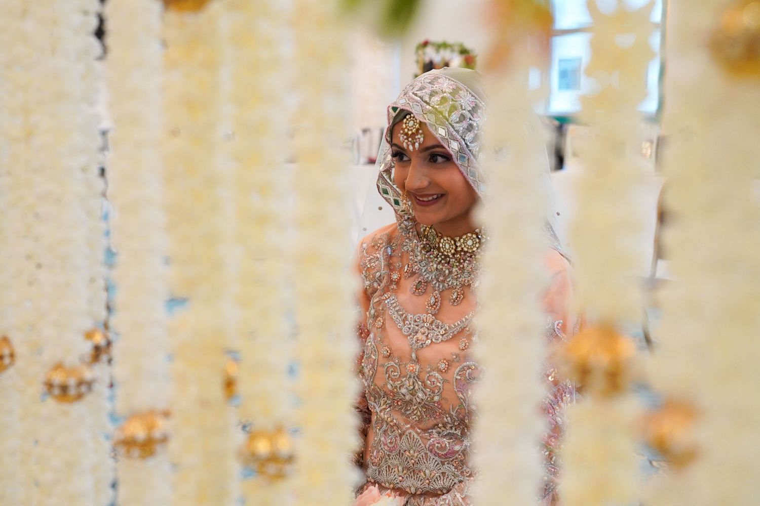 photo of bride during nikkah ceremony.