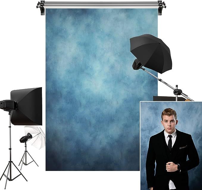 Blue Abstract Microfiber Backdrop