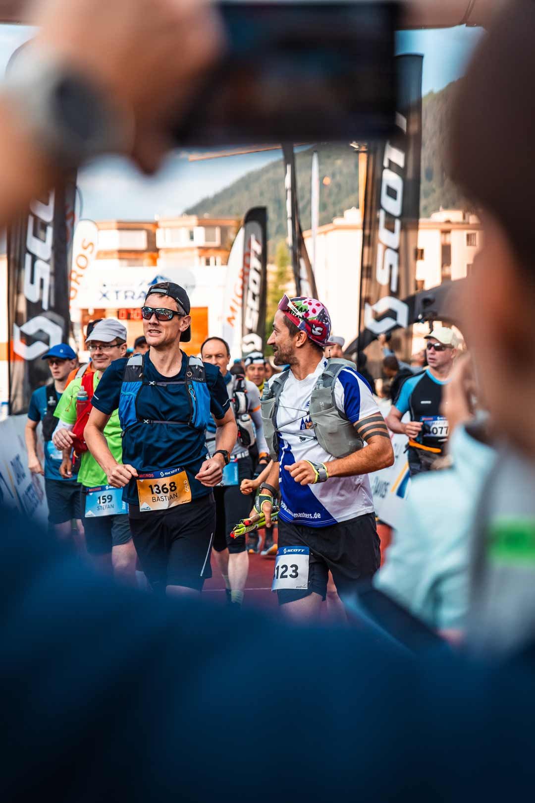 Start des Trailrun Rennen in Davos