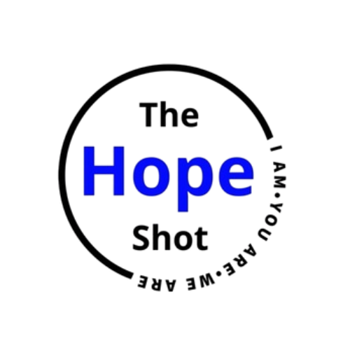 Minimalist black and white text design with circular elements and typography.