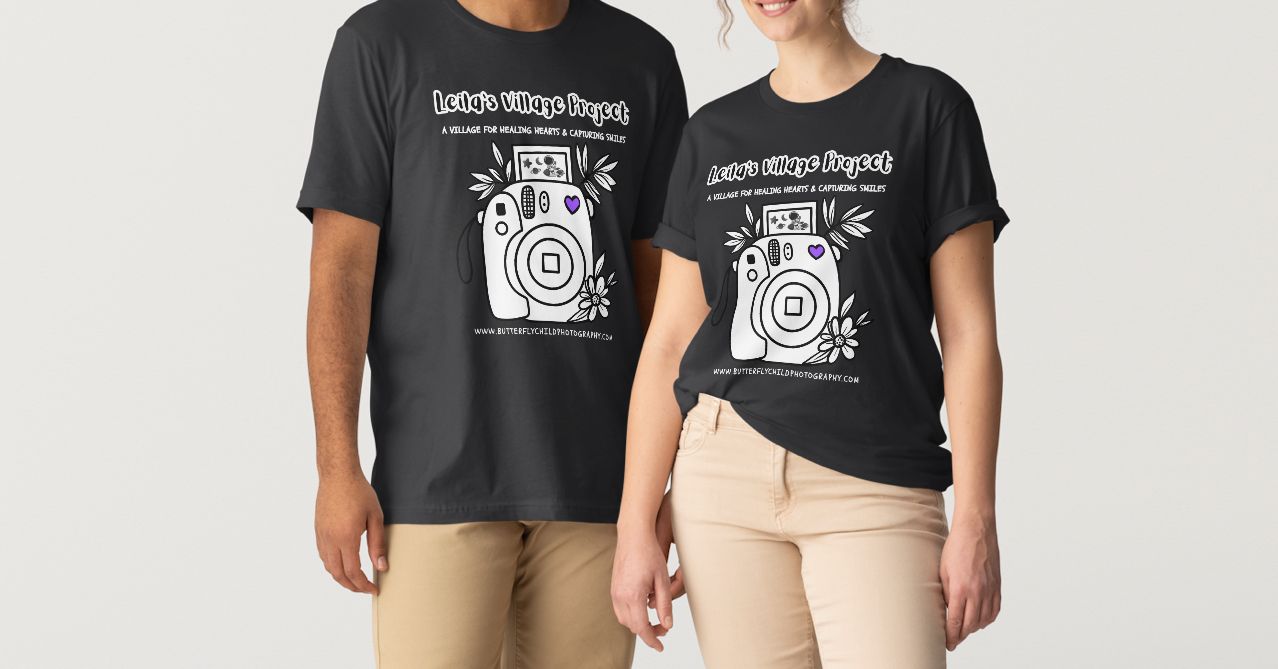 Black graphic t-shirt with white target design shown from multiple angles on light background.