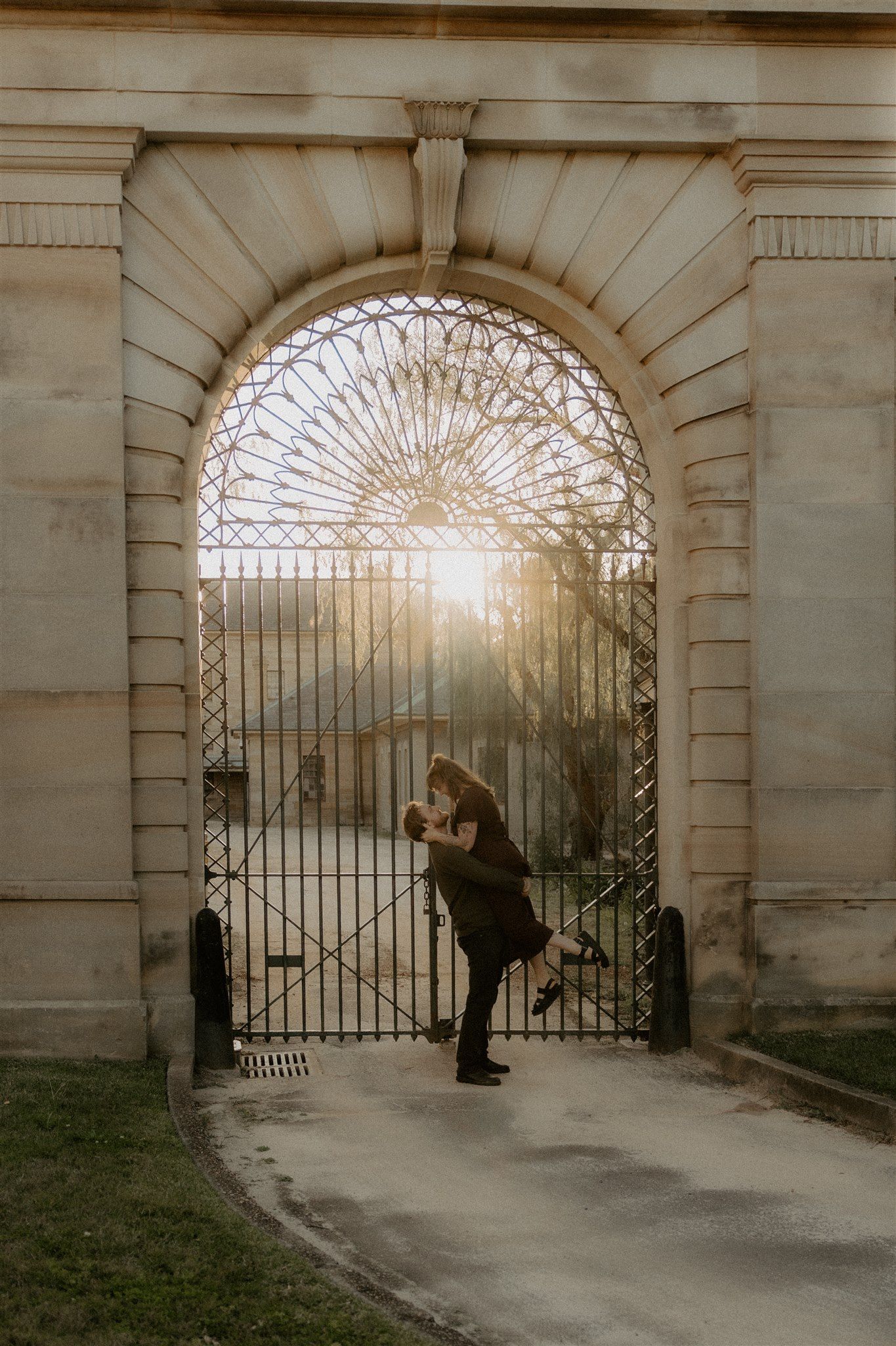 Zara King and fiancé dancing in sunset