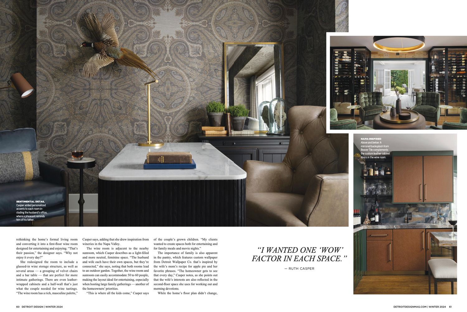 Residential interior by Ruth Casper from Detroit Design full home feature.