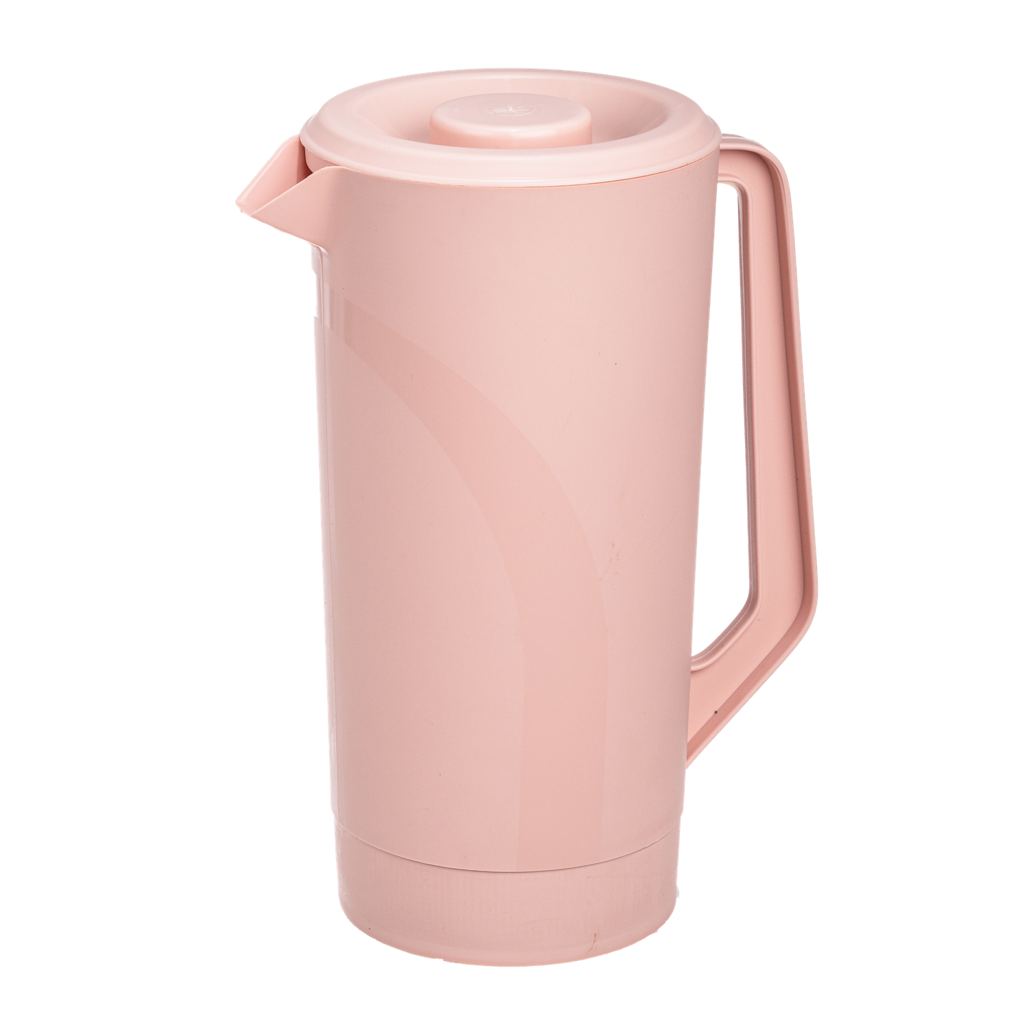 Fotografía de producto para ecommerce de jarra rosa aislada sobre fondo transparente.