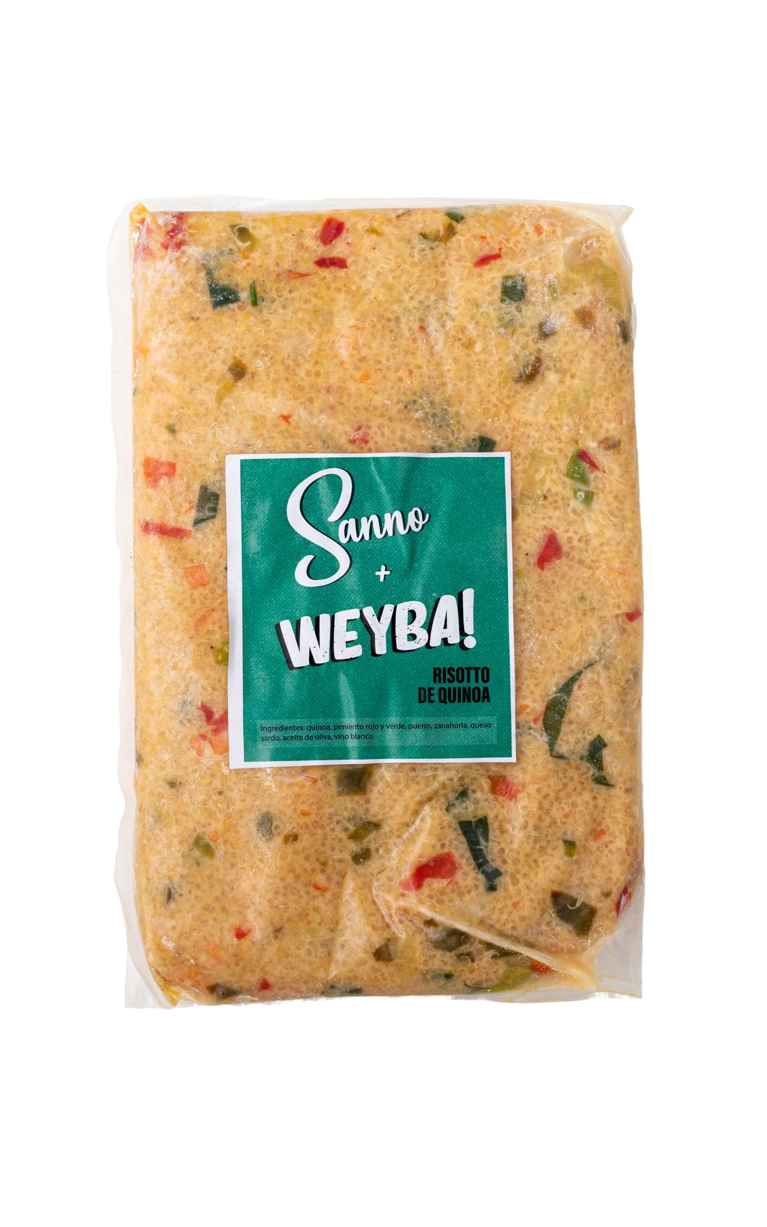 Fotografía de producto para ecommerce de vianda, alimento congelado envasado sobre fondo blanco.