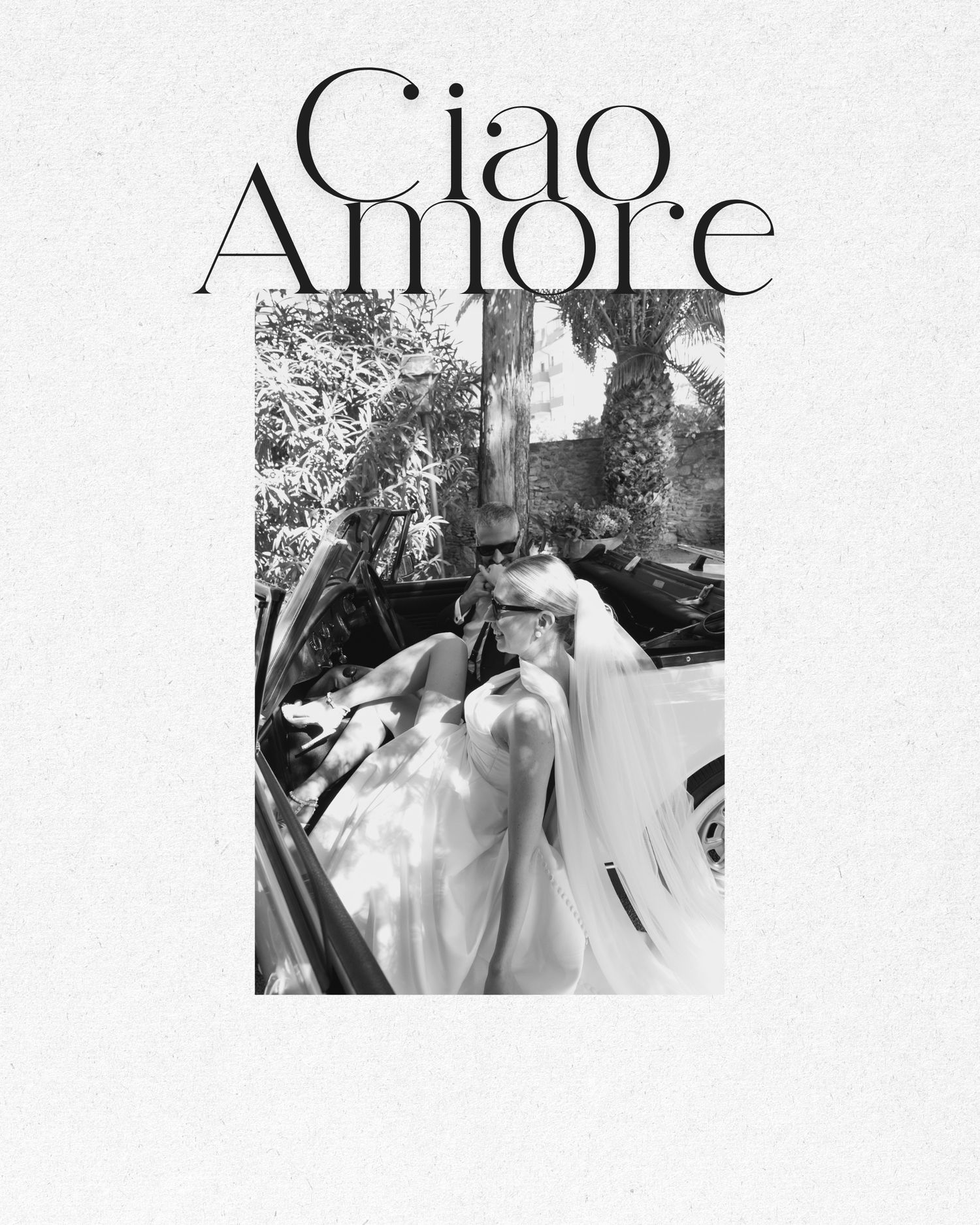 A collection of four black and white wedding photographs arranged in a grid layout showing romantic moments.