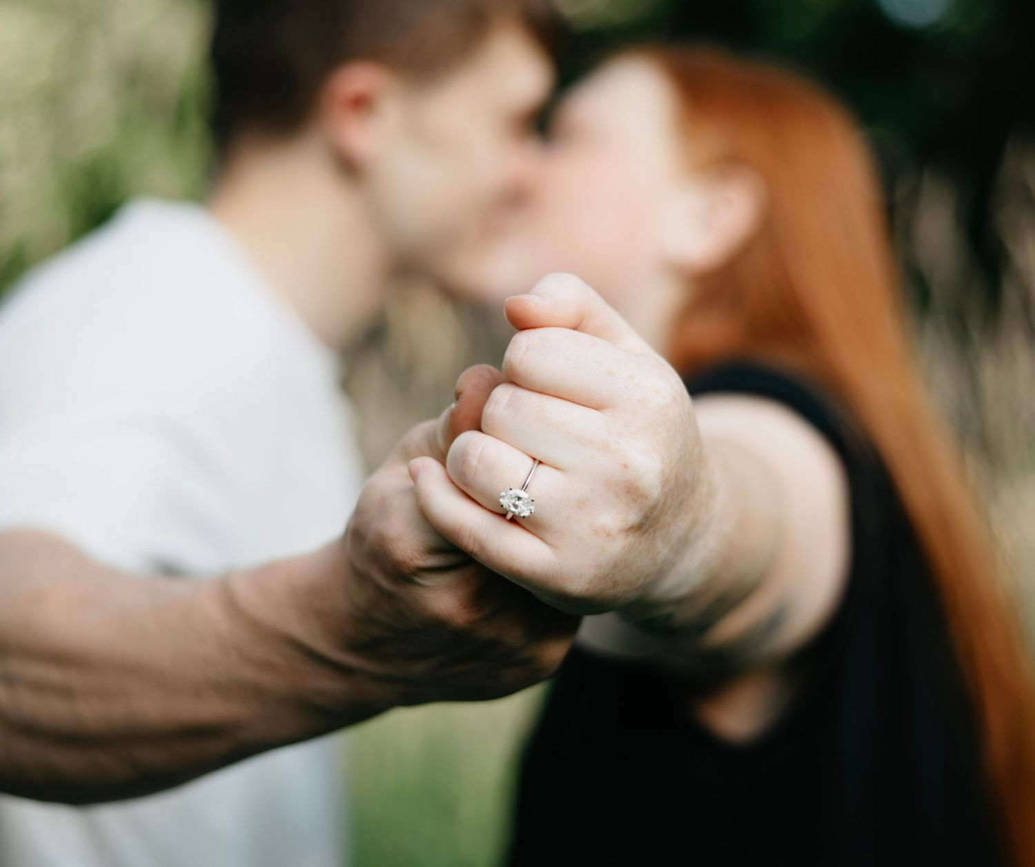 Boho-inspired engagement session with couple