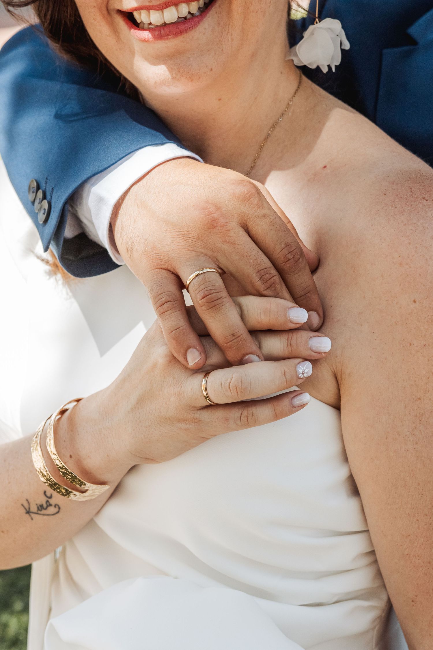 Fotografía espontánea de invitados en boda en Madrid