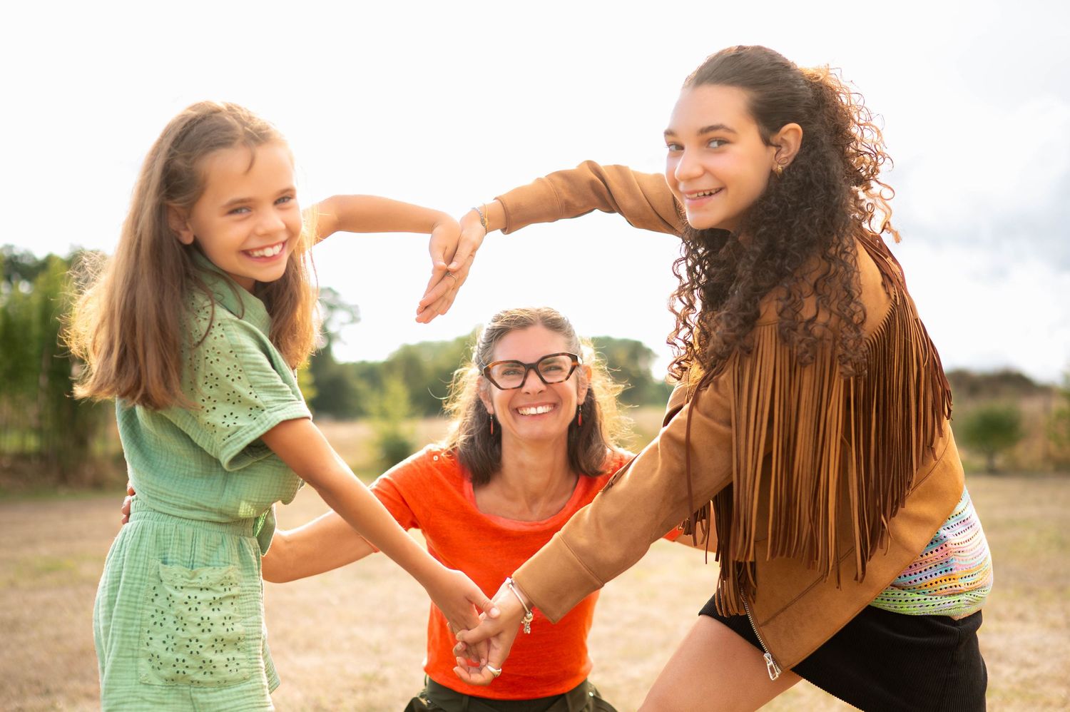 Photo amour coeur Lifestyle mère fille. Maman et ses filles. Steph Lecaudé