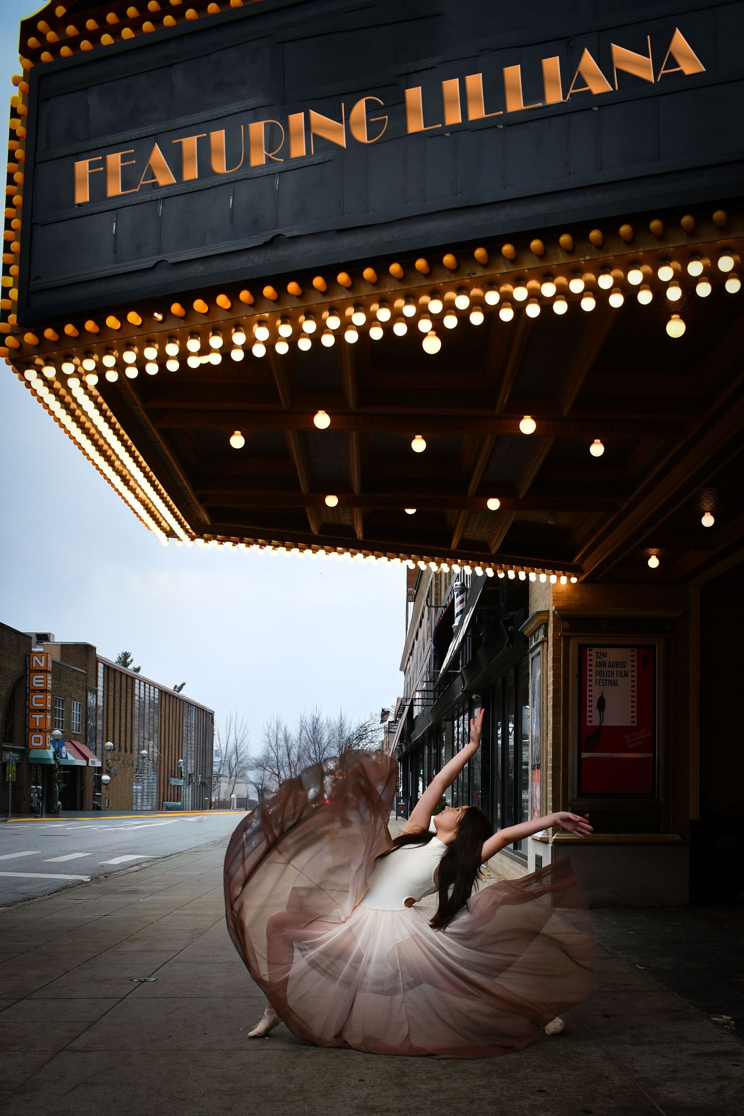 Dancer posing for a professional dance photo ann arbor Michigan theatre
