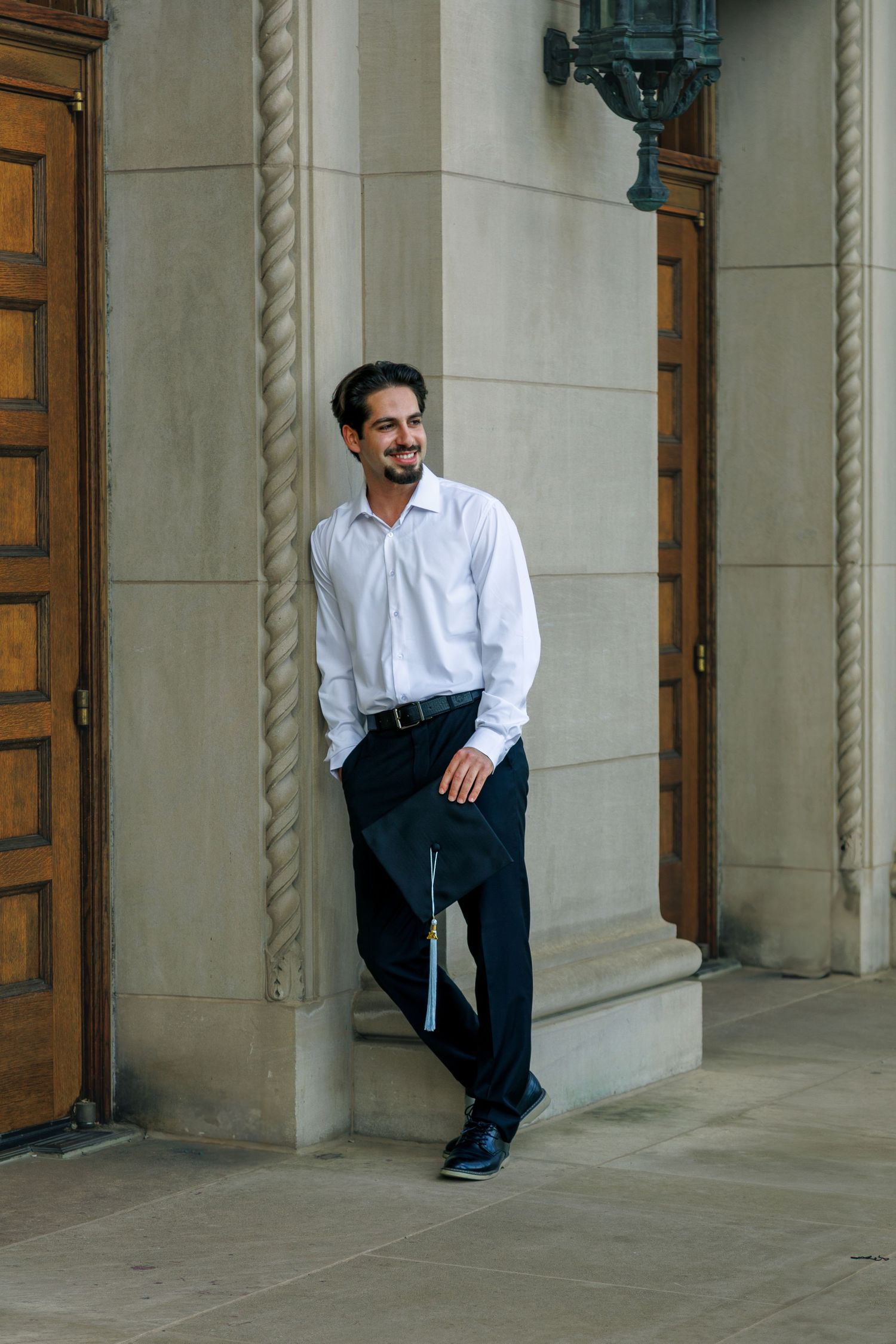 Graduation portrait of student, taken at the University of Minnesota Twin Cities.