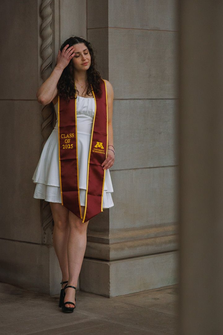 Testimonial for a graduation student and picture taken at the University of Minnesota Twin Cities.