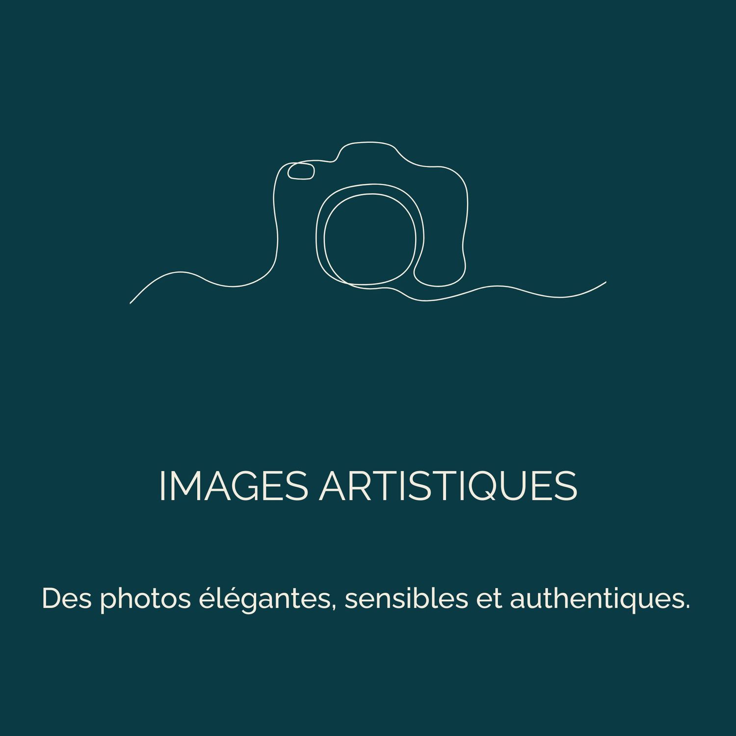 Placeholder image with a camera icon and text reading Images Artistiques on a teal background.