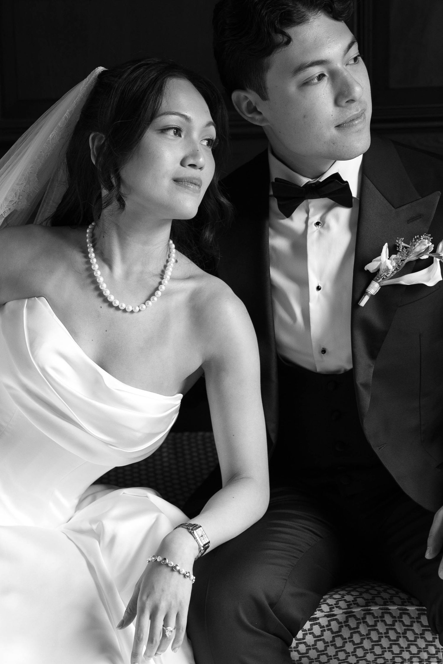 Romantic garden wedding portraits at Glen Manor House near Newport RI