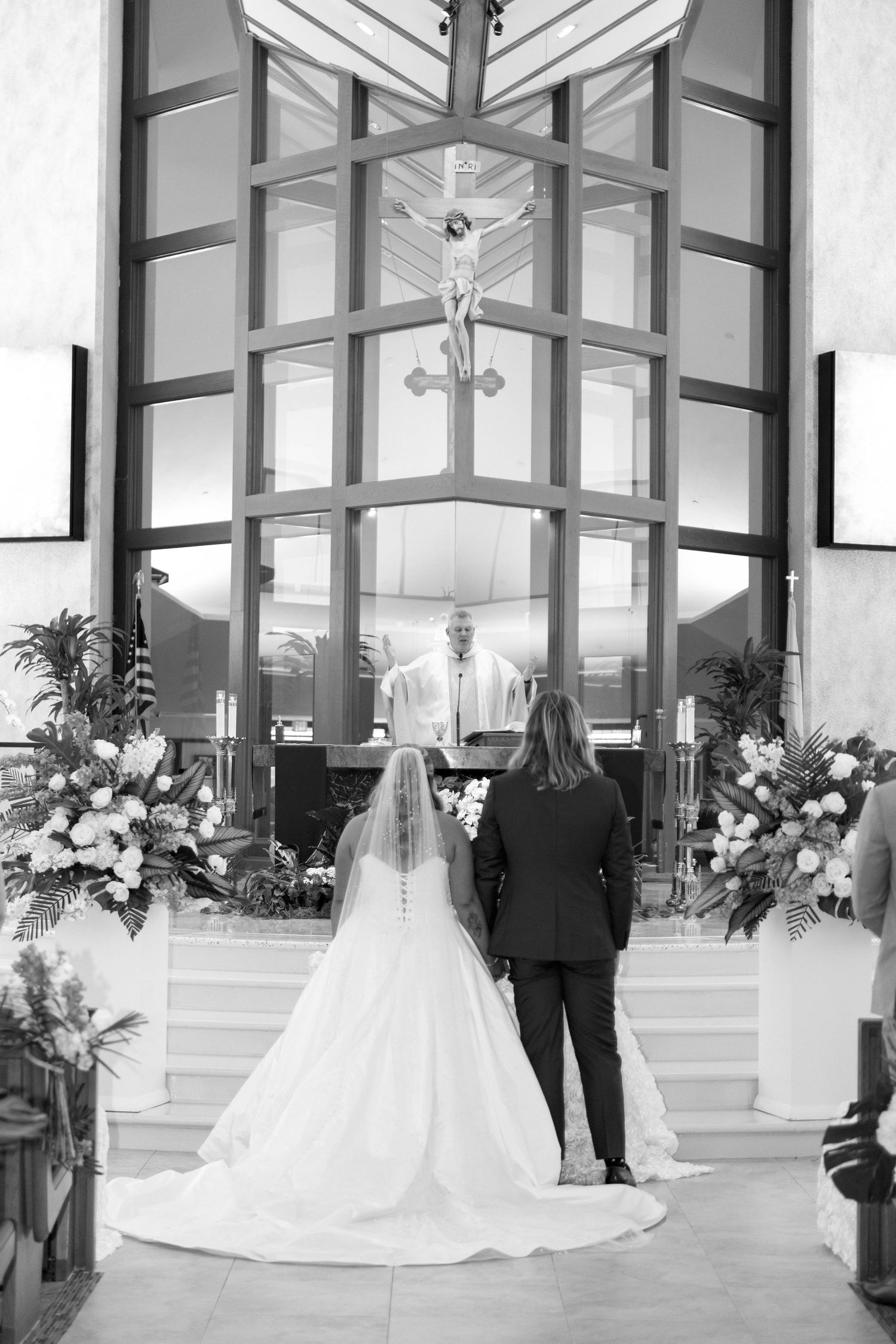 Catholic wedding ceremony at St. Peter Catholic Church in Jupiter Florida