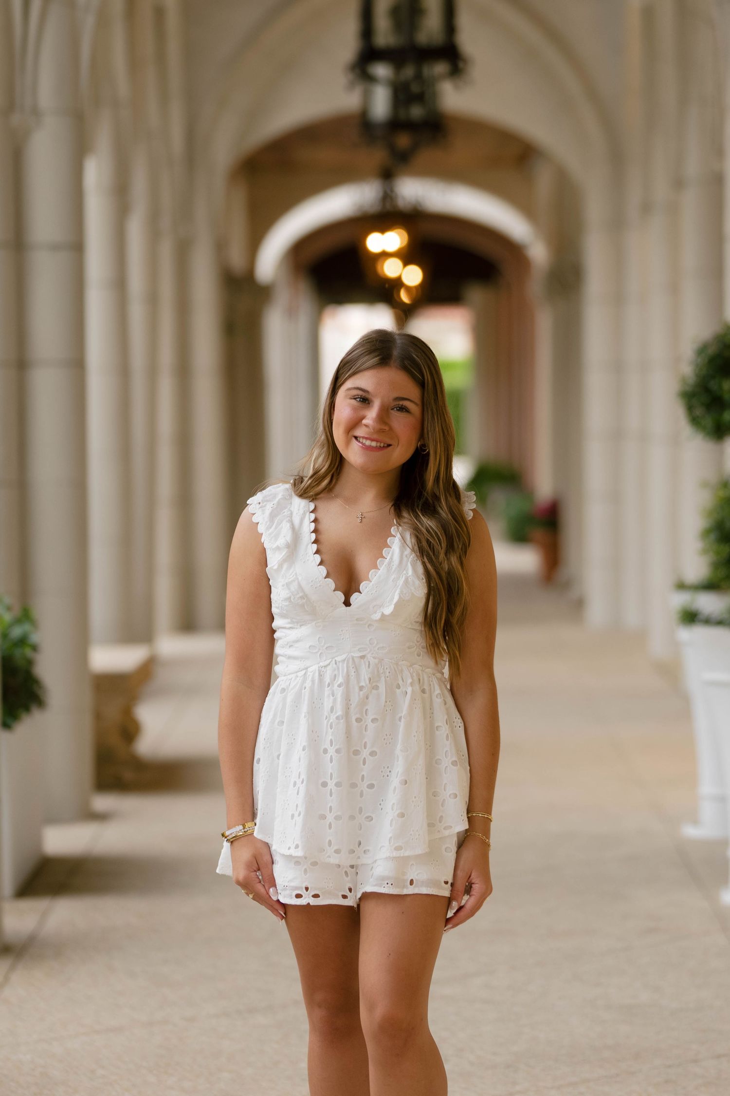 Palm Beach senior photo outfit inspiration with colorful dress