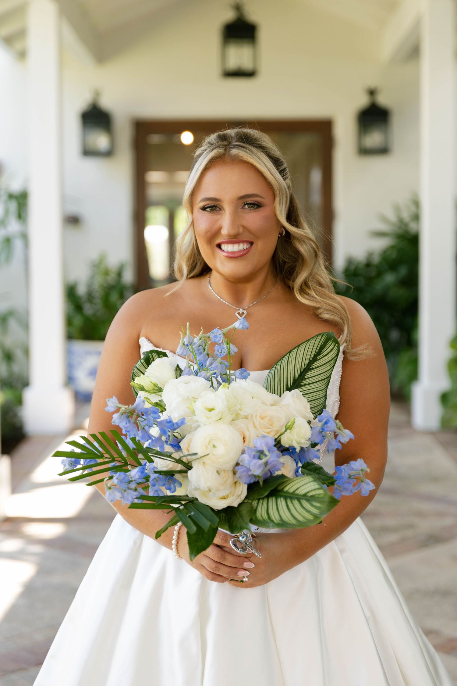 Bride and groom wedding portraits at Pelican Club in Jupiter Florida