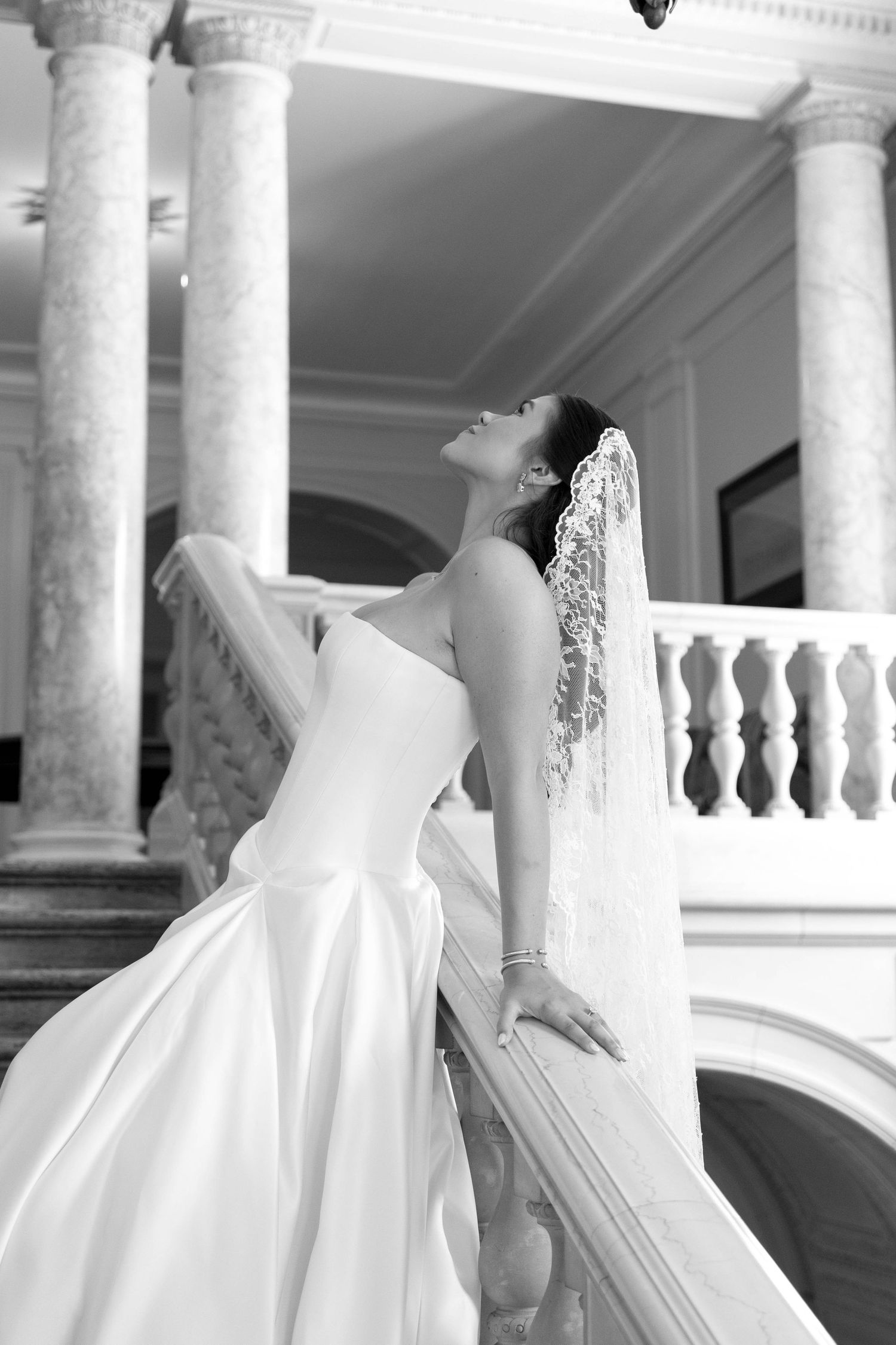 Bride editorial wedding portraits at The Aldrich Mansion in Warwick Rhode Island