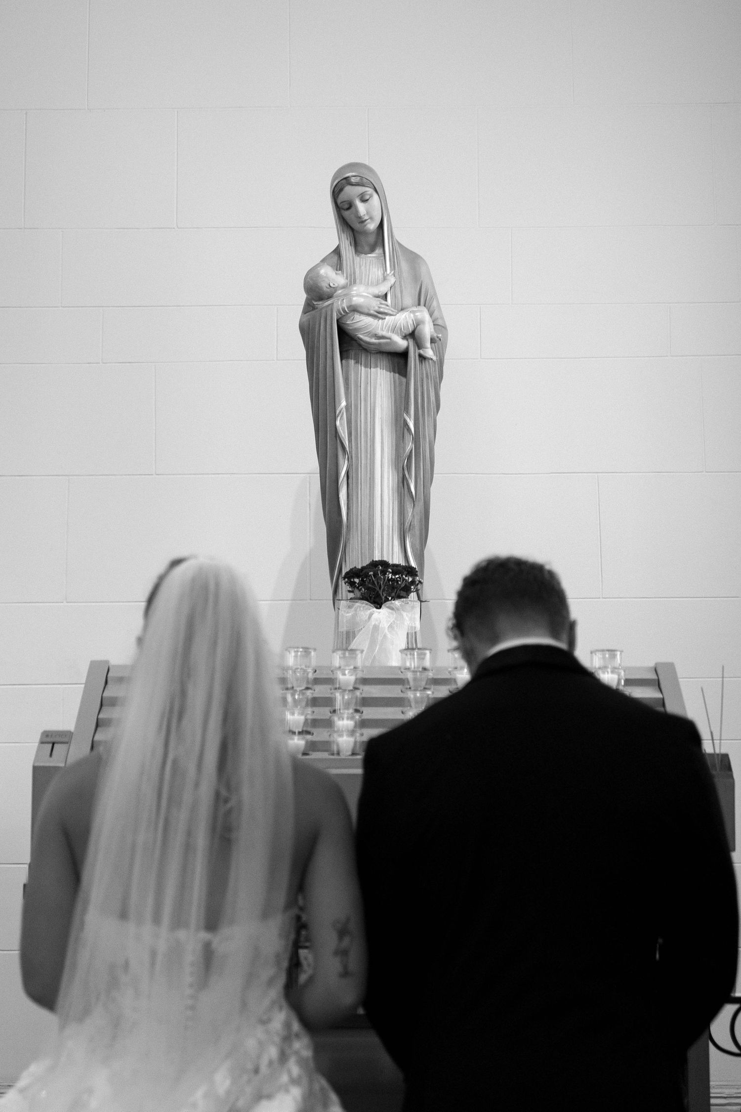 Catholic wedding ceremony in Connecticut, captured by Daniella Dyan Photography, a New England wedding photographer specializing in Catholic