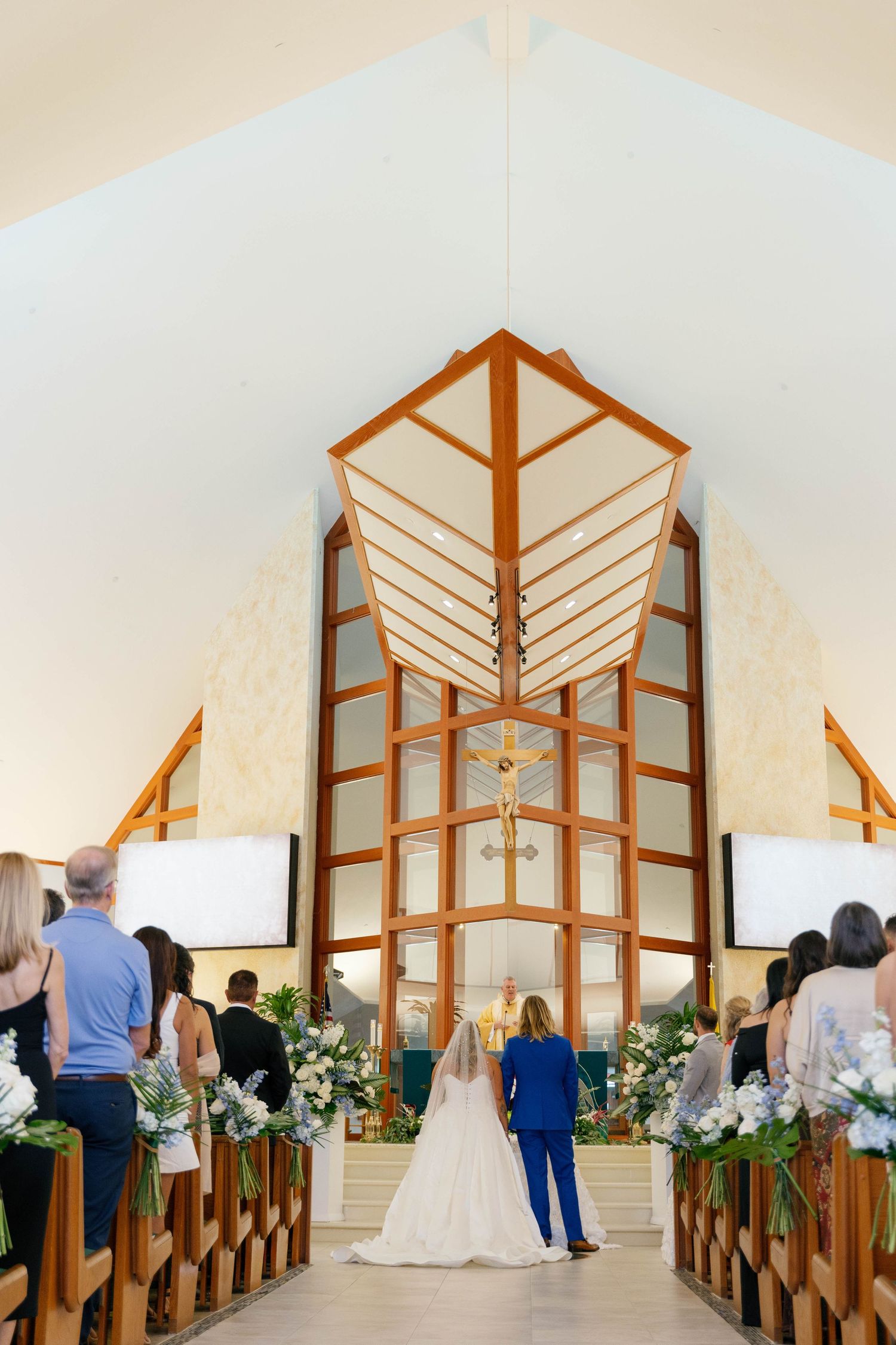 Catholic wedding ceremony at St. Peter Catholic Church in Jupiter Florida