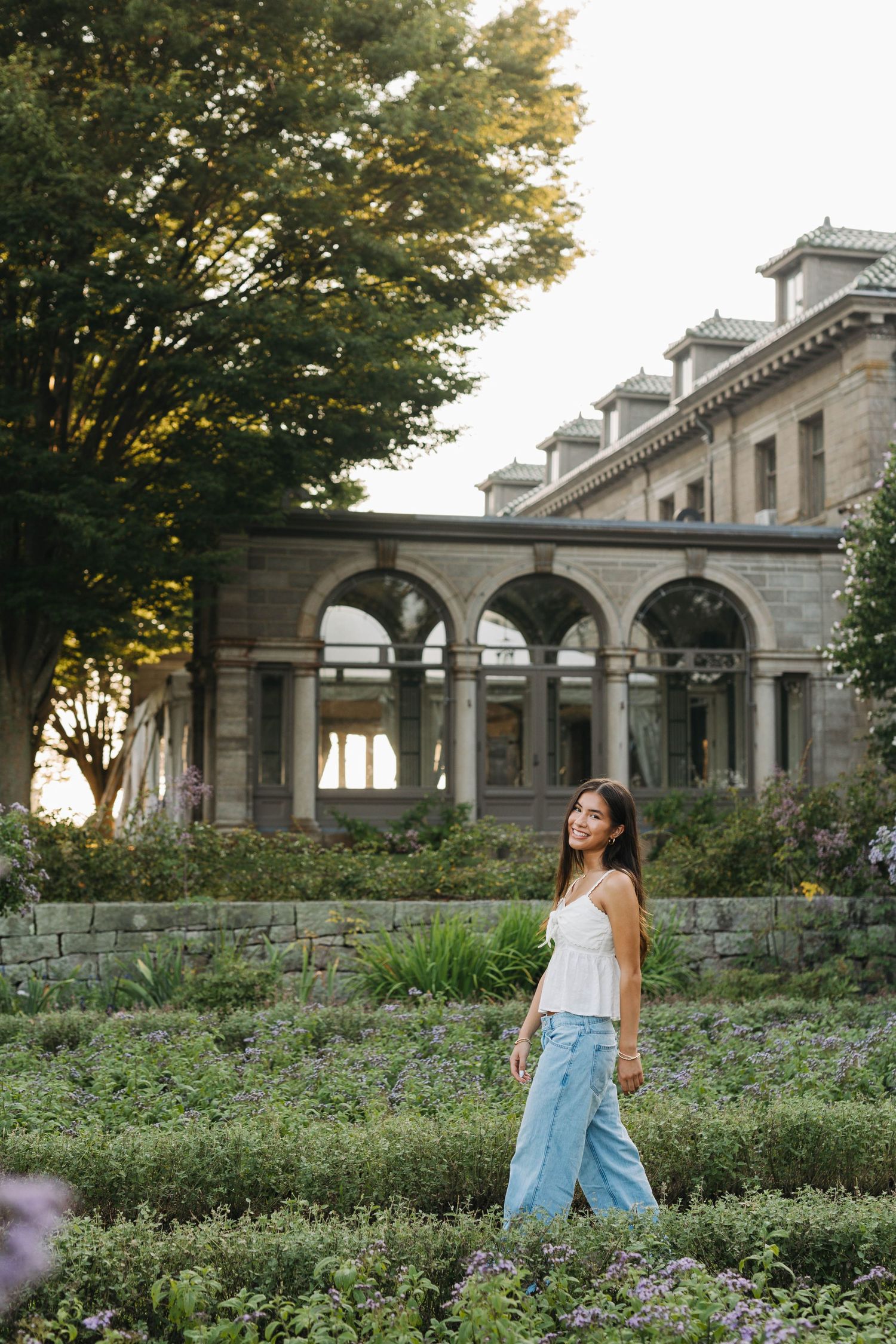 Class of 2027 Connecticut senior portrait session at Harkness Memorial State Park