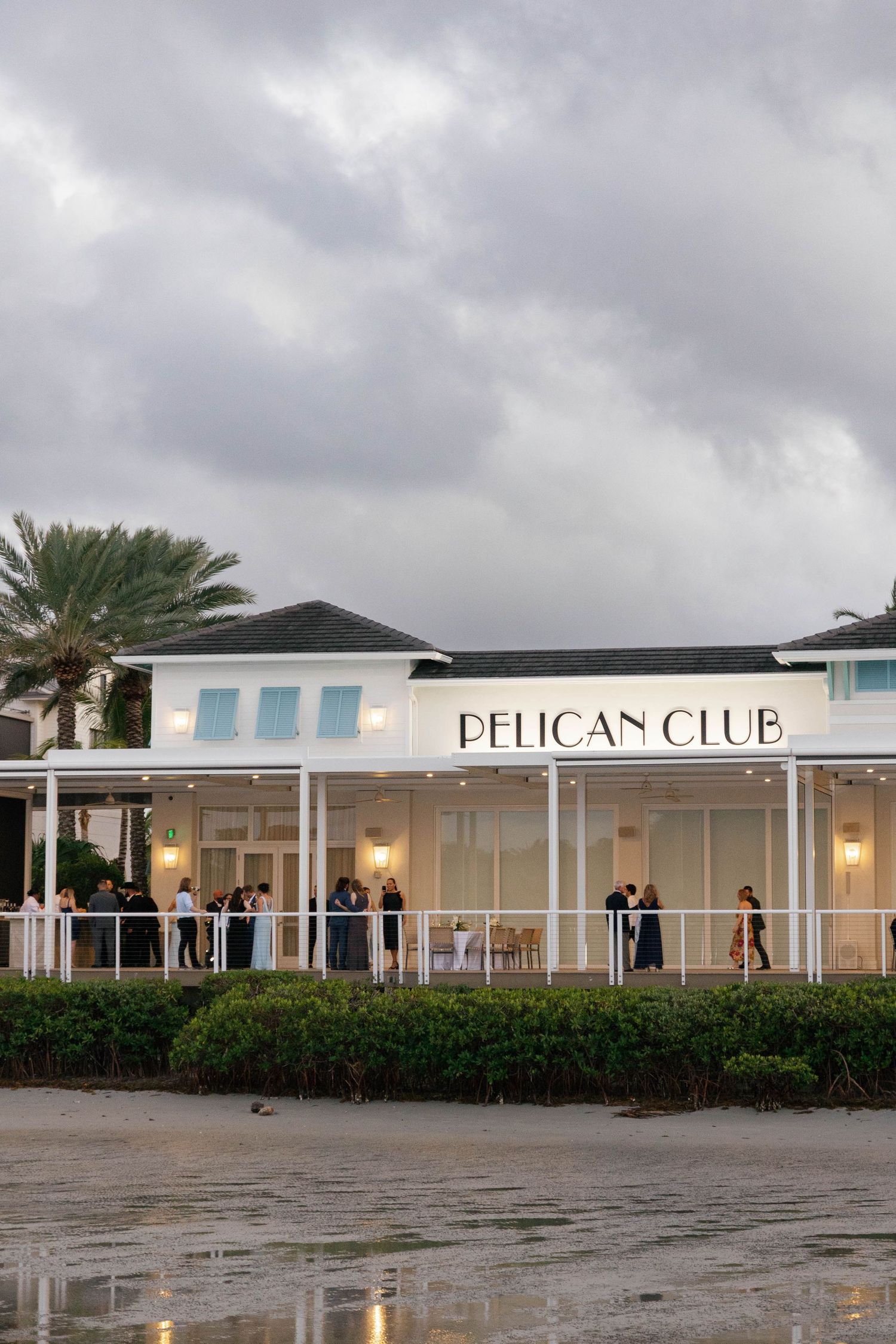 Evening wedding celebration at Pelican Club in Jupiter Florida