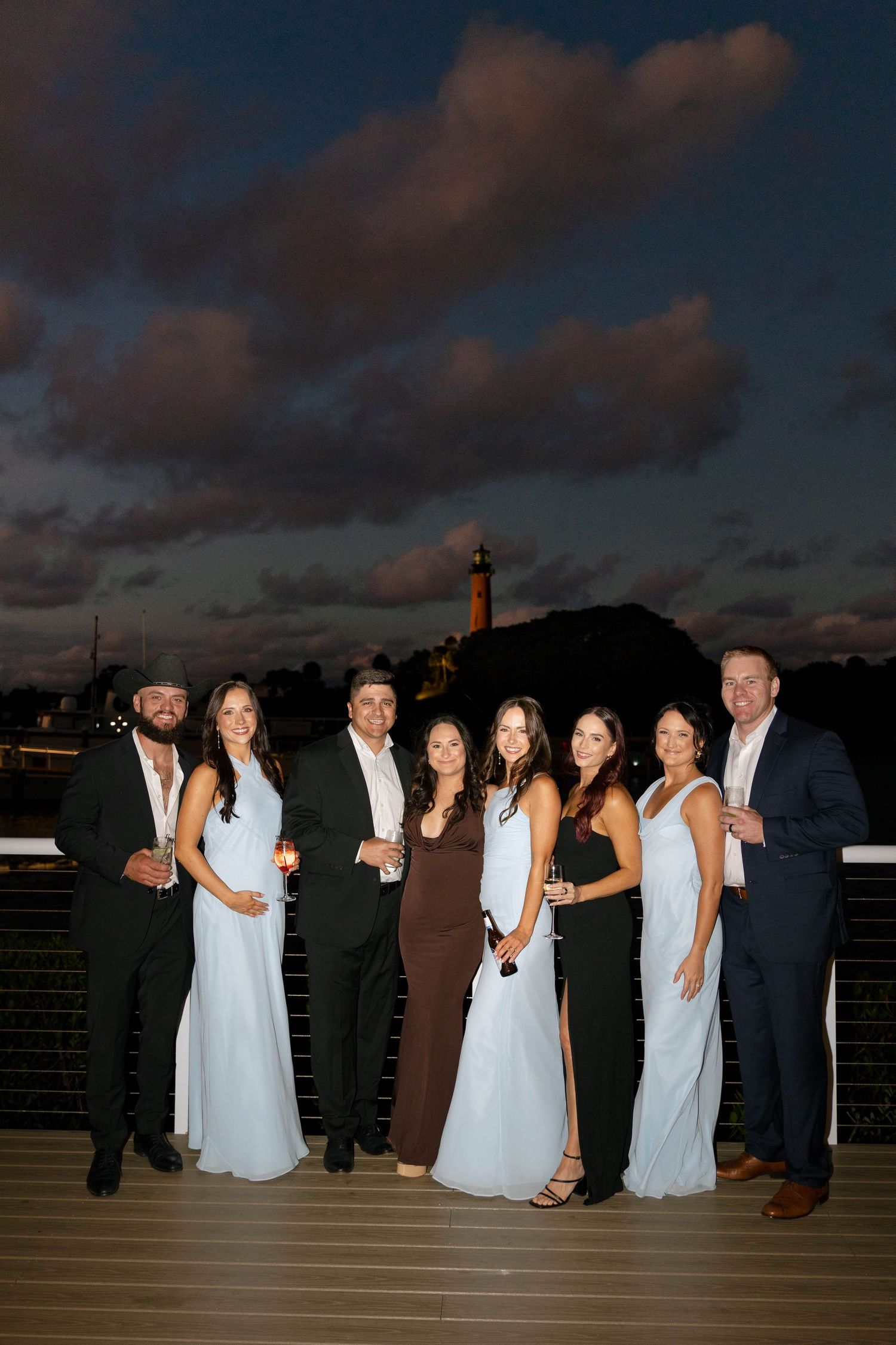 Evening wedding celebration at Pelican Club in Jupiter Florida