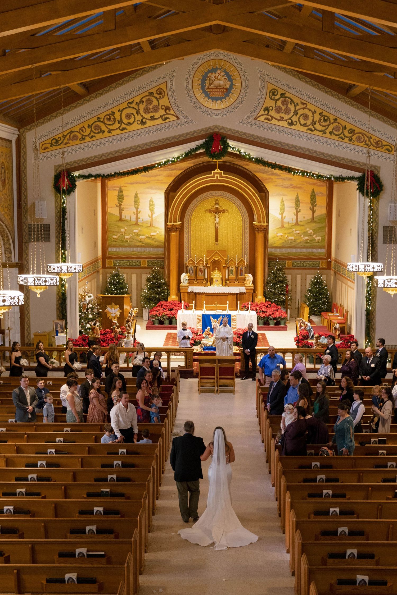 Catholic wedding ceremony in Connecticut, captured by Daniella Dyan Photography, a New England wedding photographer specializing in Catholic