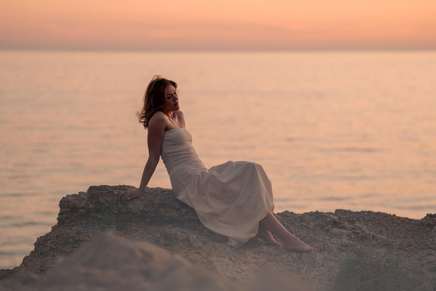 Brautfotografie goldene Stunde Mallorca, golden hour bridal portrait, Sofi Ammann