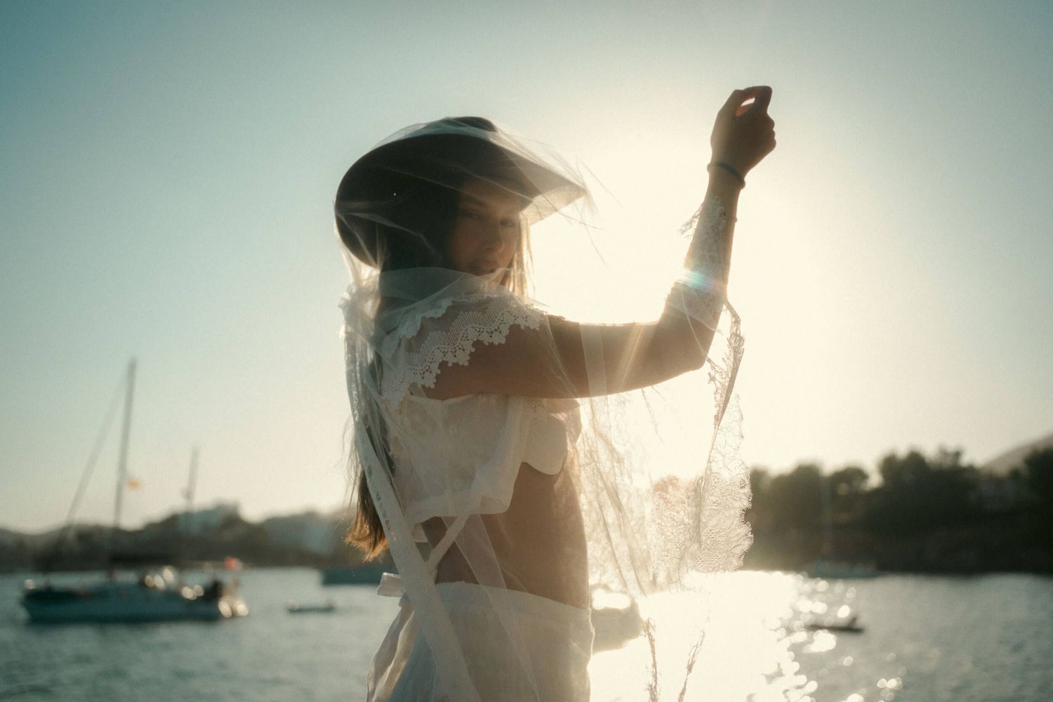 alternative bridal photography, cinematic bridal photoshoot in mallorca, zurich cinematic photographer, sofi ammann, cowboy bride