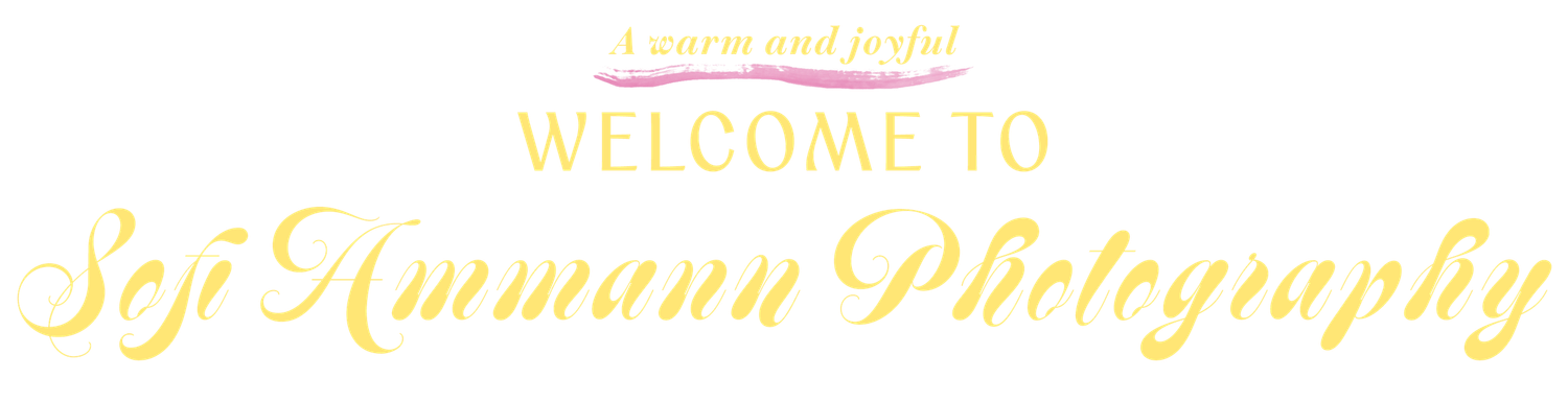 Welcome to Sefi Ammann Photography elegant gold script logo on white background.