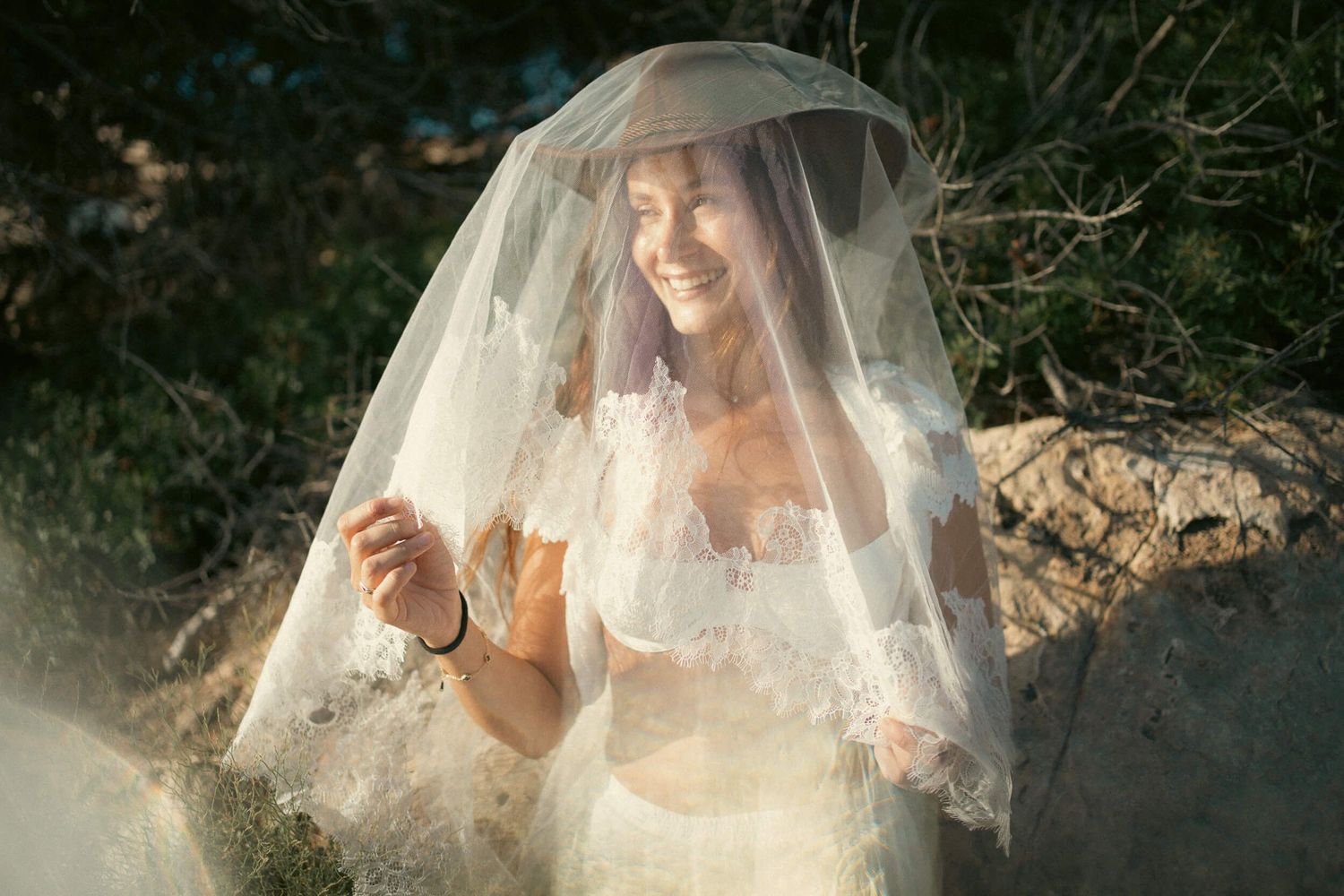 alternative bridal photography, cinematic bridal photoshoot in mallorca, zurich cinematic photographer, sofi ammann, cowboy bridal editorial