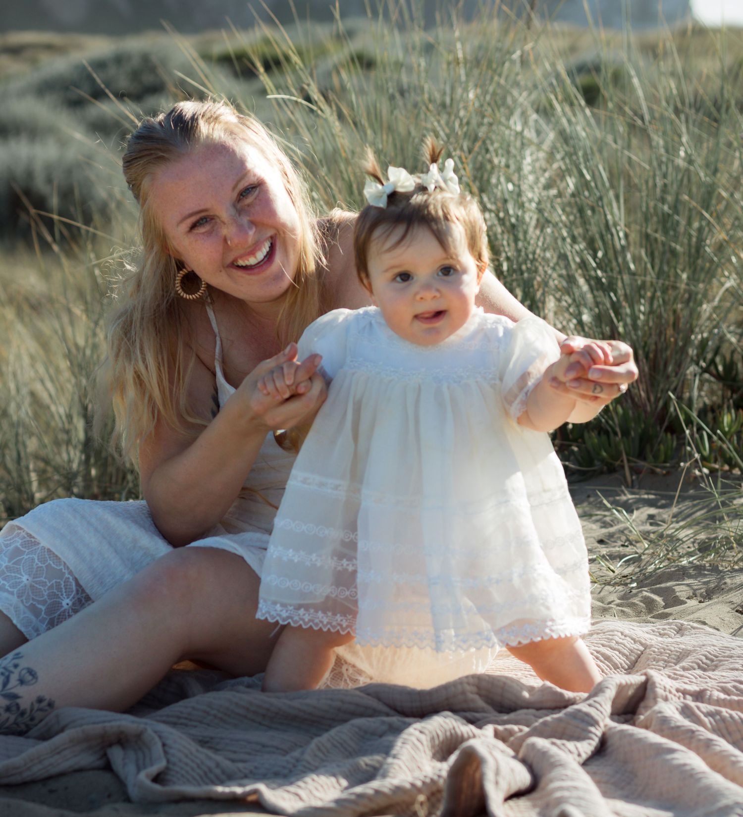 Family session on the beach, Morro Bay California photographer