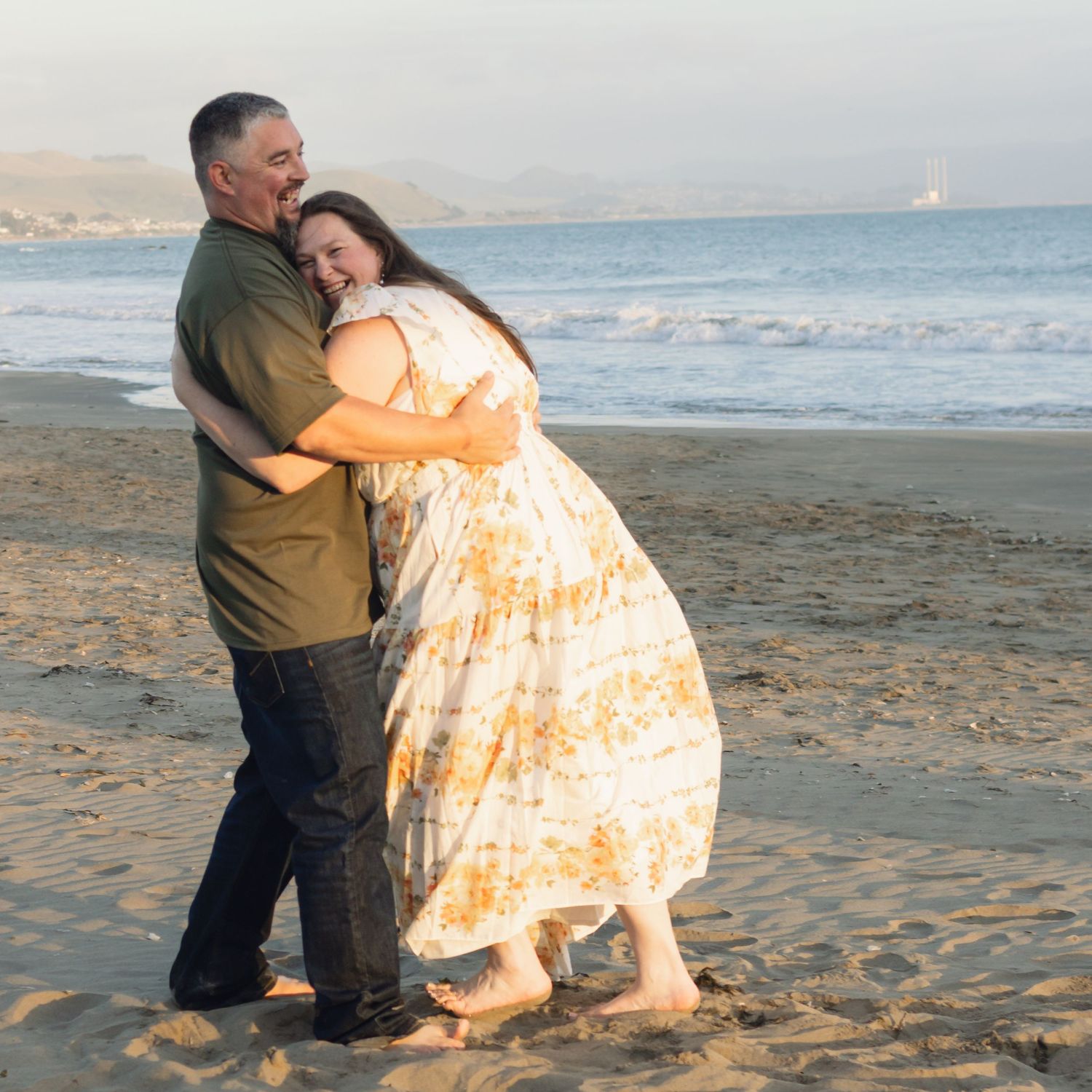 Couple portrait at the pier, Central Coast California photography